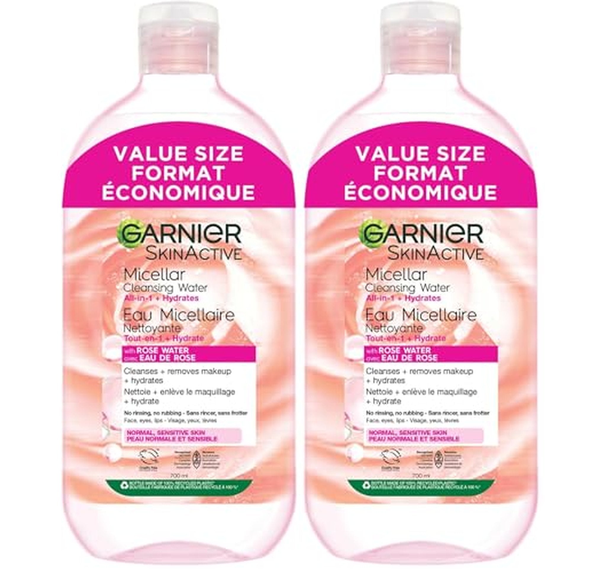 2 Pack Garnier Hydrating Micellar Water Cleanser 23.7oz