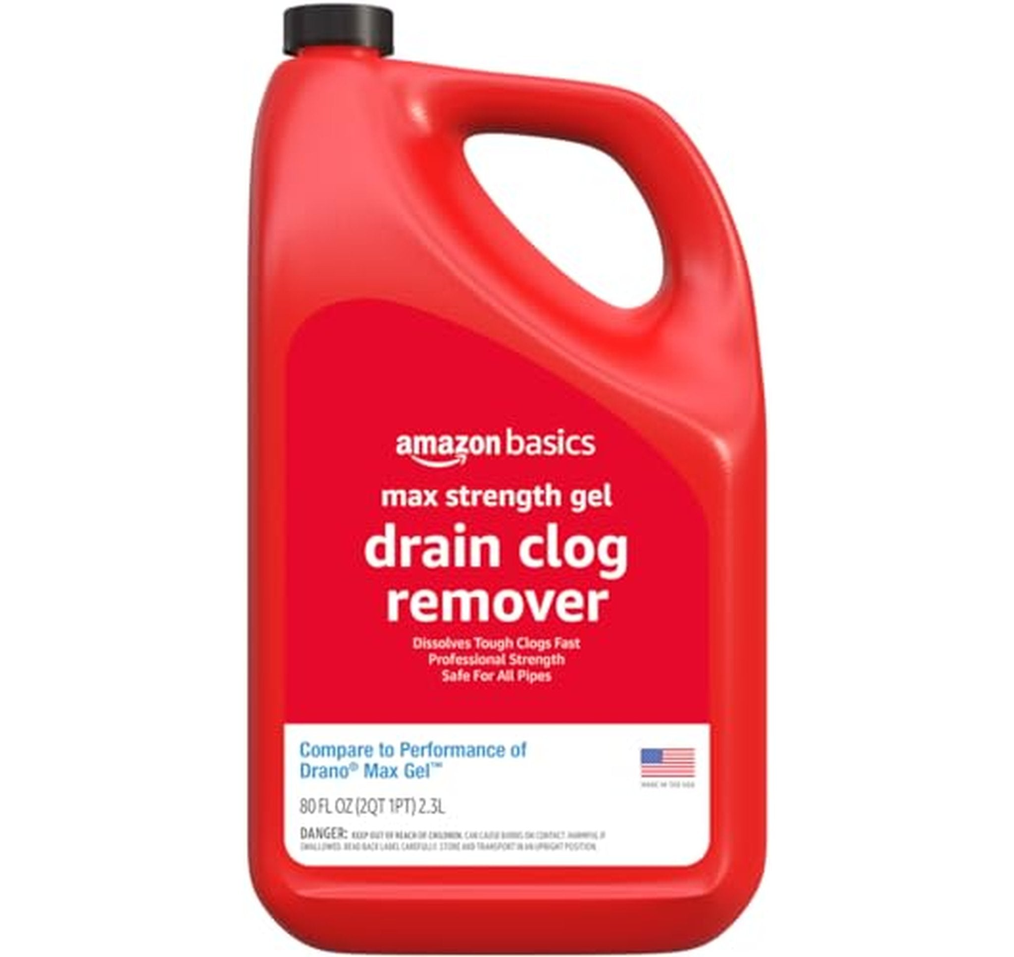 Amazon Basics Max Strength Drain Cleaner Gel, 80 Ounce