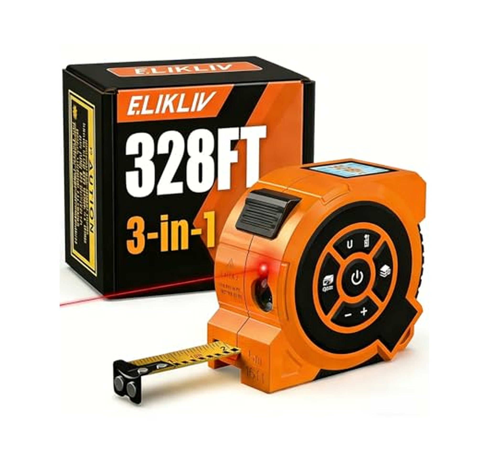 Rechargeable 3-in-1 Digital Laser Tape Measure