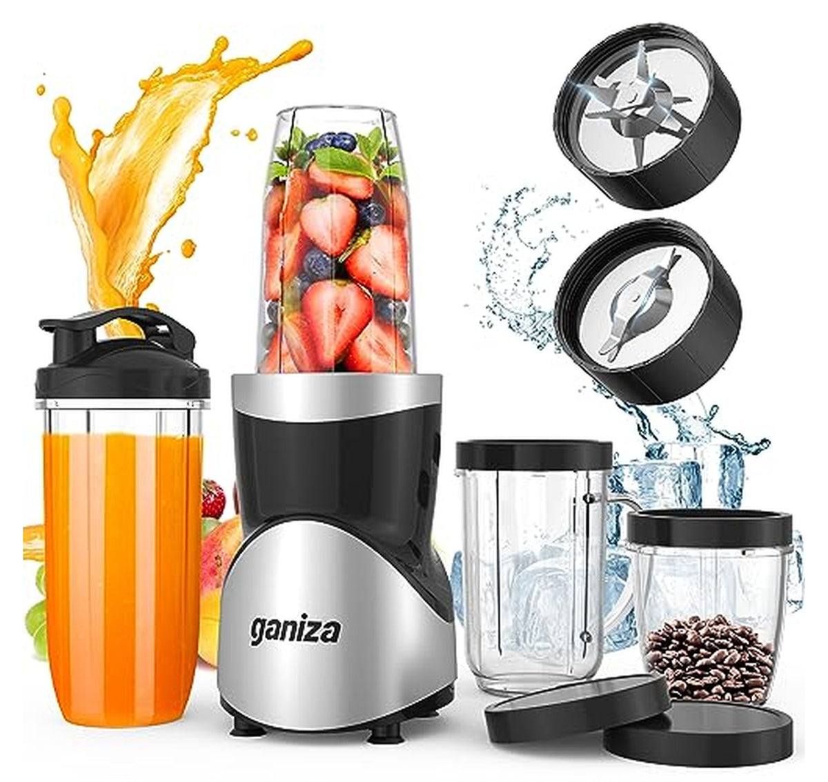 900W Personal Smoothie Blender and Grinder Combo