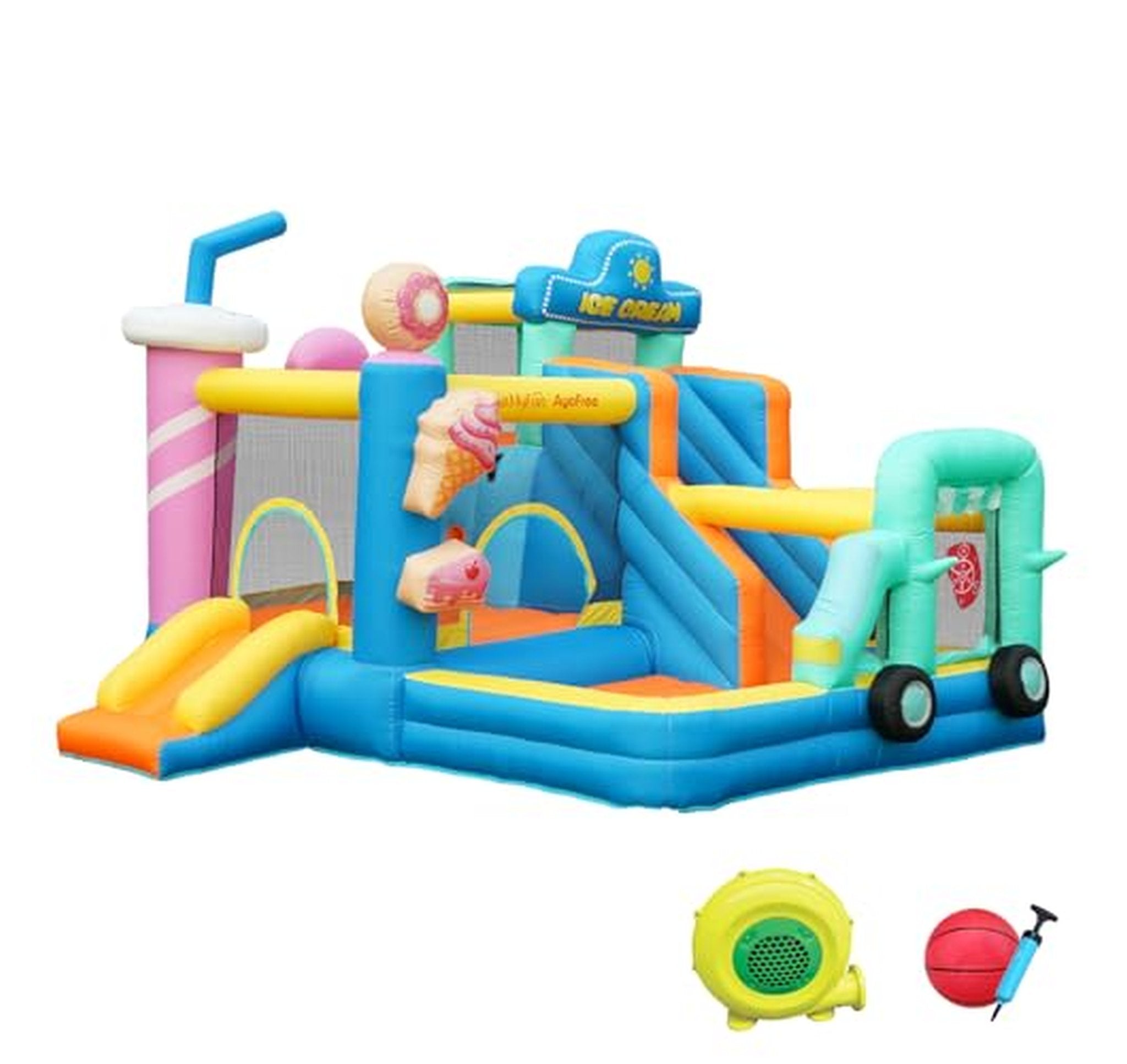 Inflatable Ice Cream Theme Bounce House with Slide