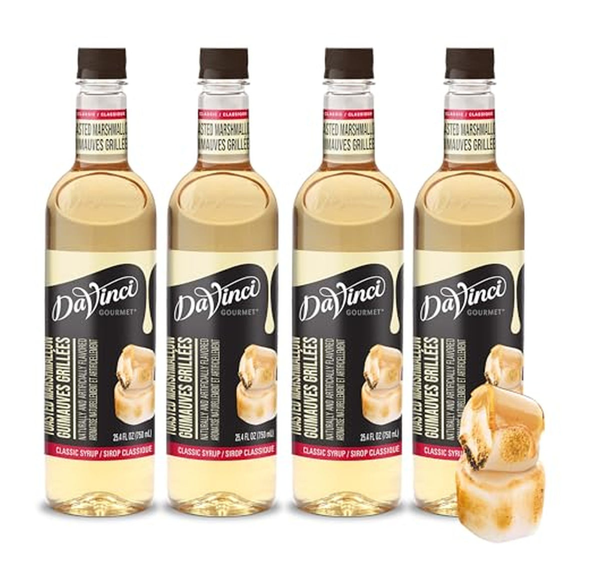 4 Pack DaVinci Gourmet Sugar Free Marshmallow Syrup