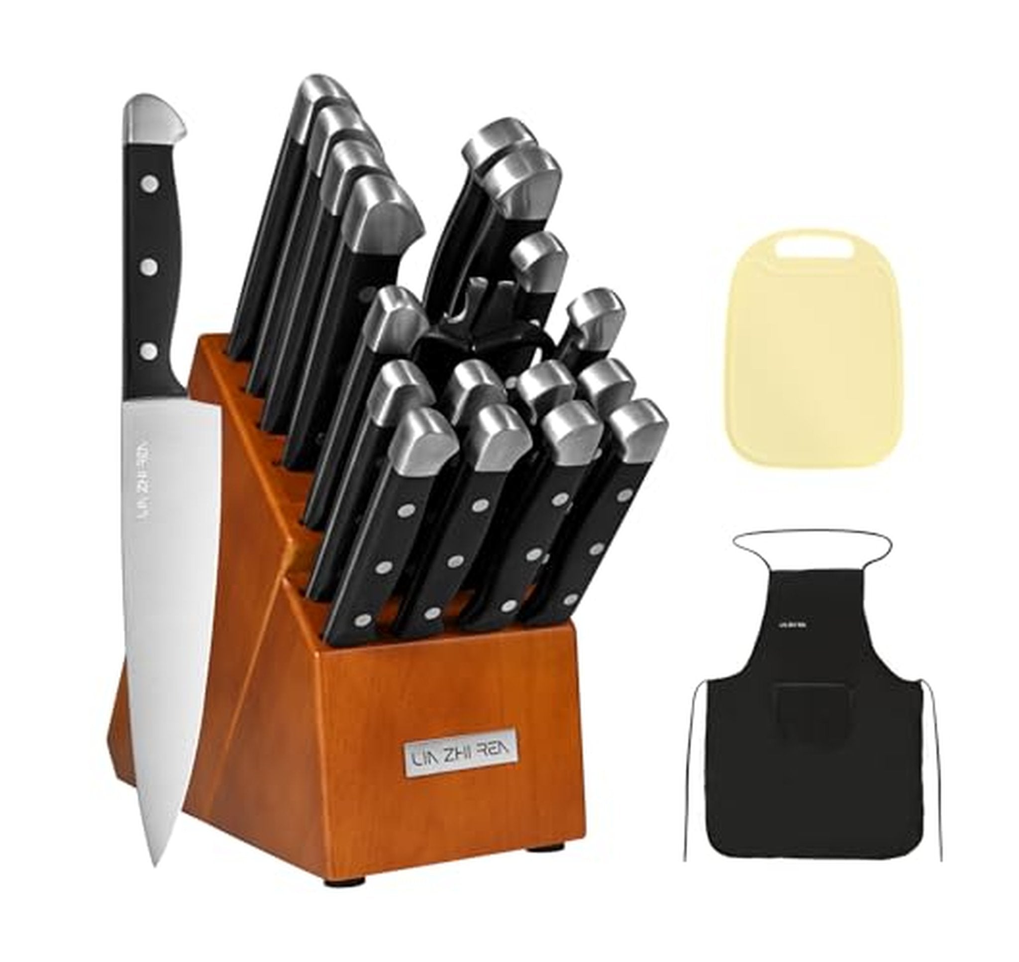 22 Piece Kitchen Knife Set with Block