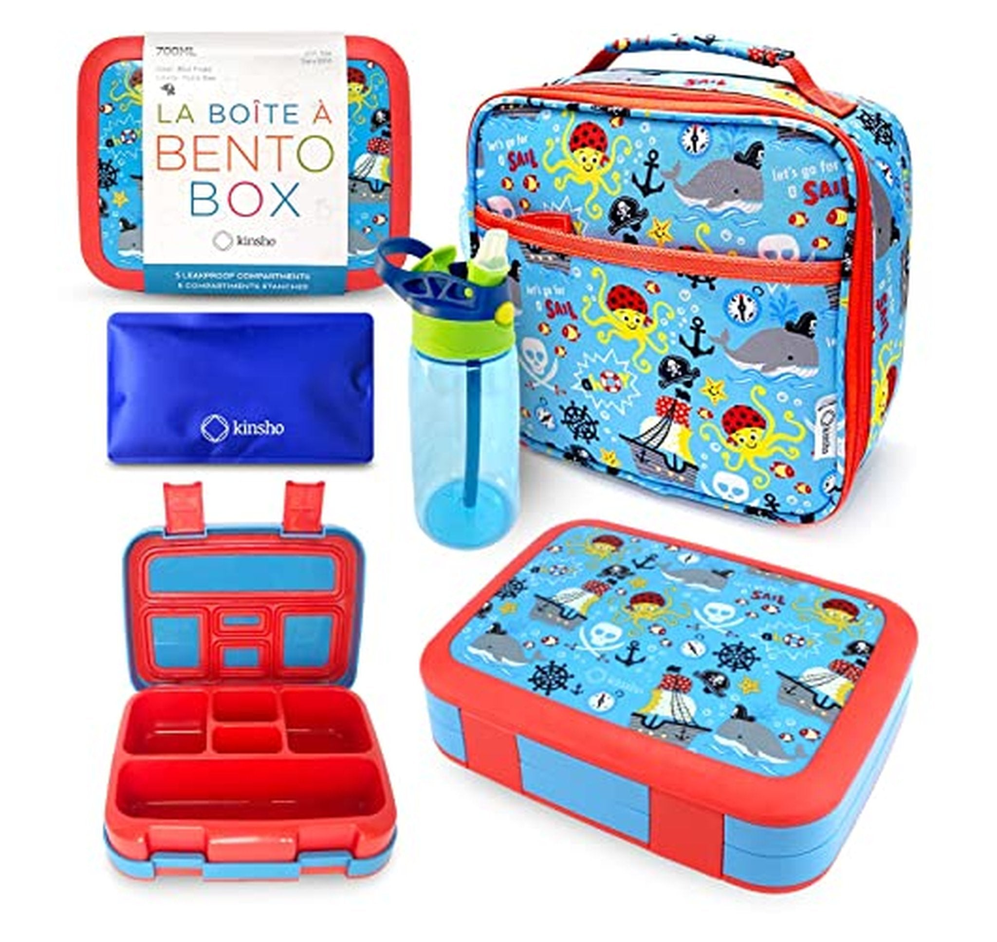 Kids Bento Lunch Box with Bag and Bottle