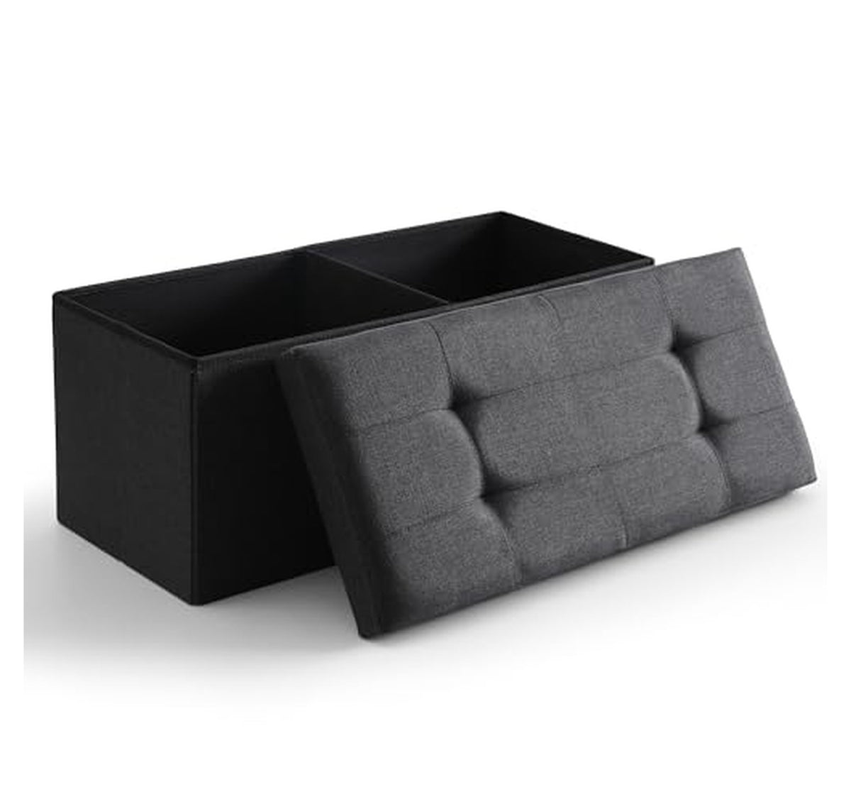 Foldable Storage Ottoman Bench Footrest Stool