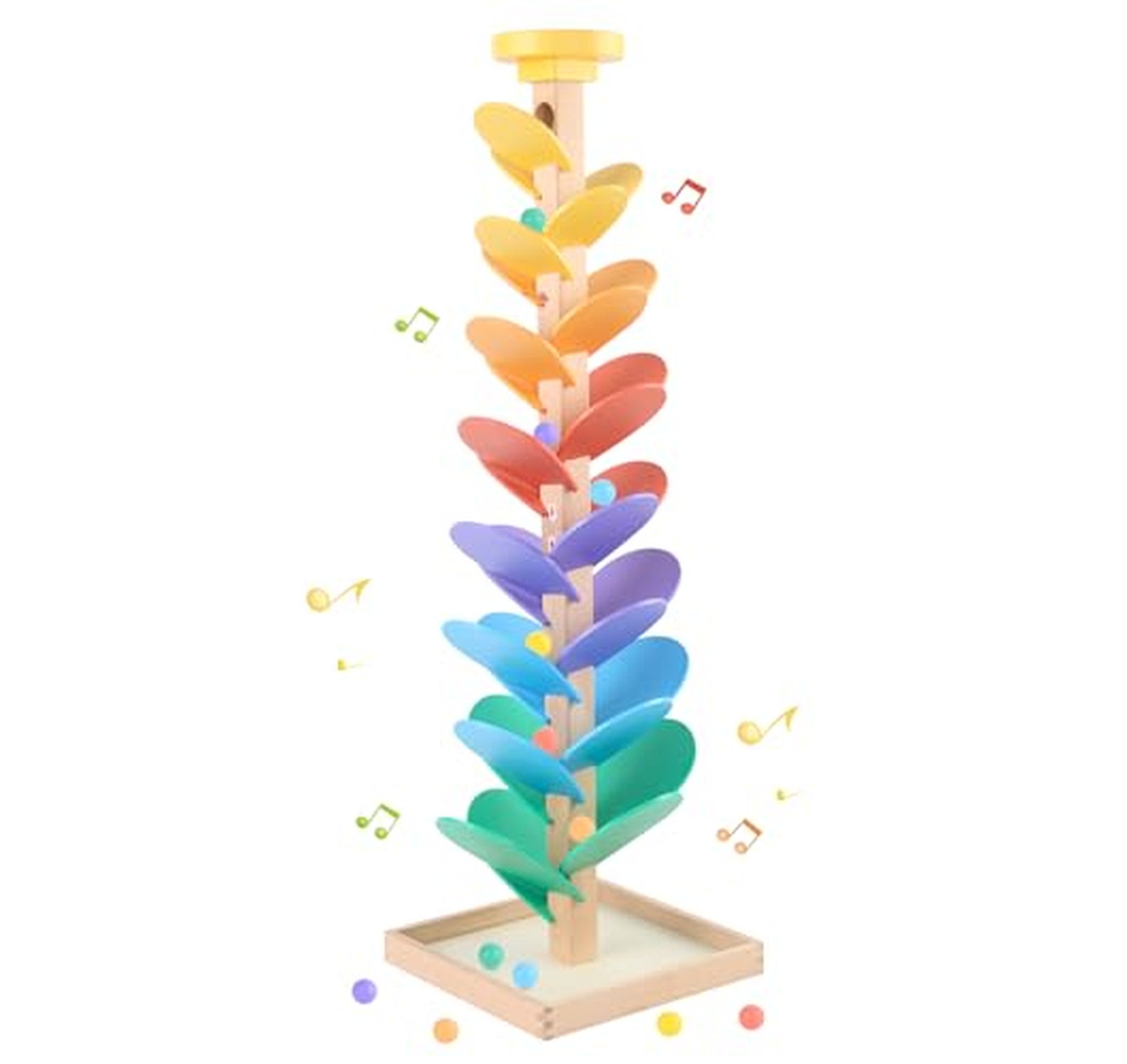 Wooden Marble Run Music Tree Montessori Toy