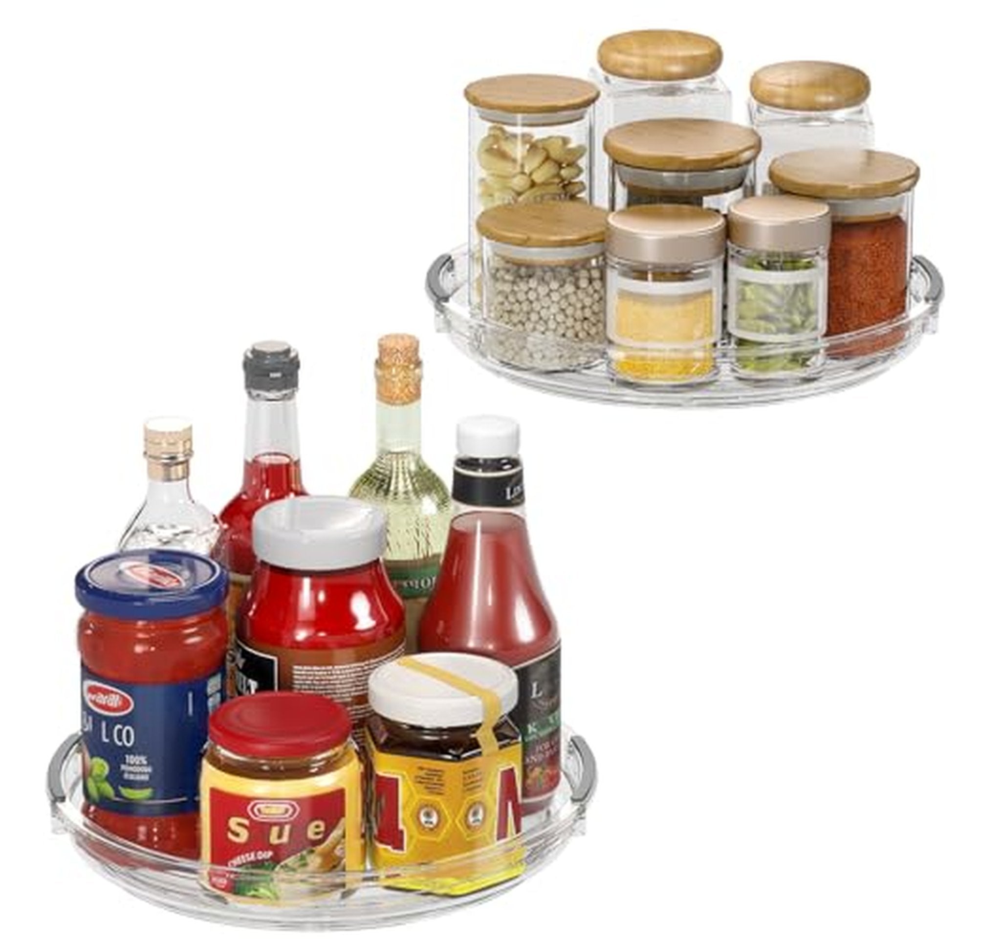 2 Pack 9.25-Inch Lazy Susan Turntable Organizers