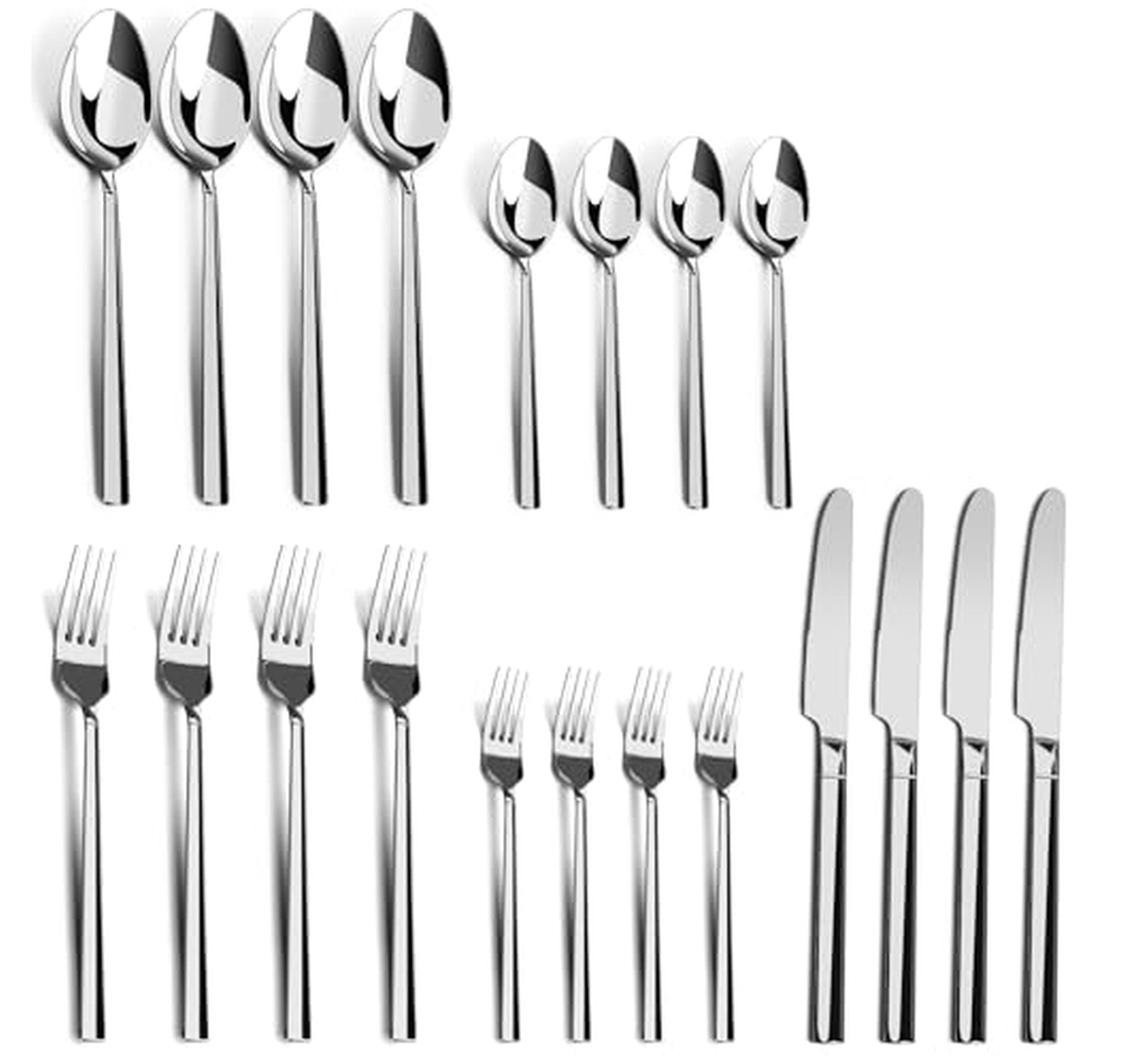 20-Piece Heavy-Duty Stainless Steel Flatware Set