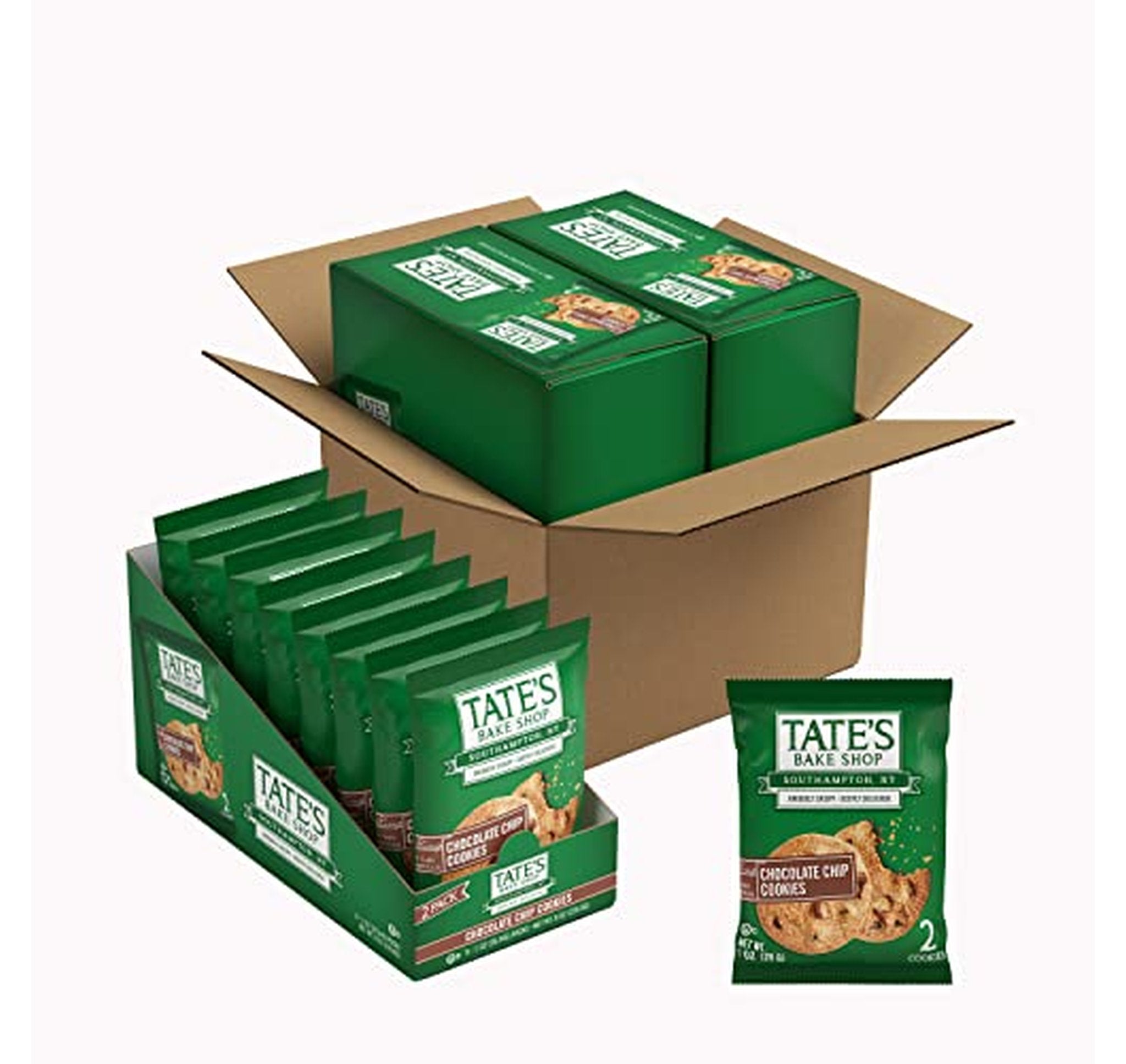 2 Pack Tate’s Bake Shop Chocolate Chip Cookie Snack Packs