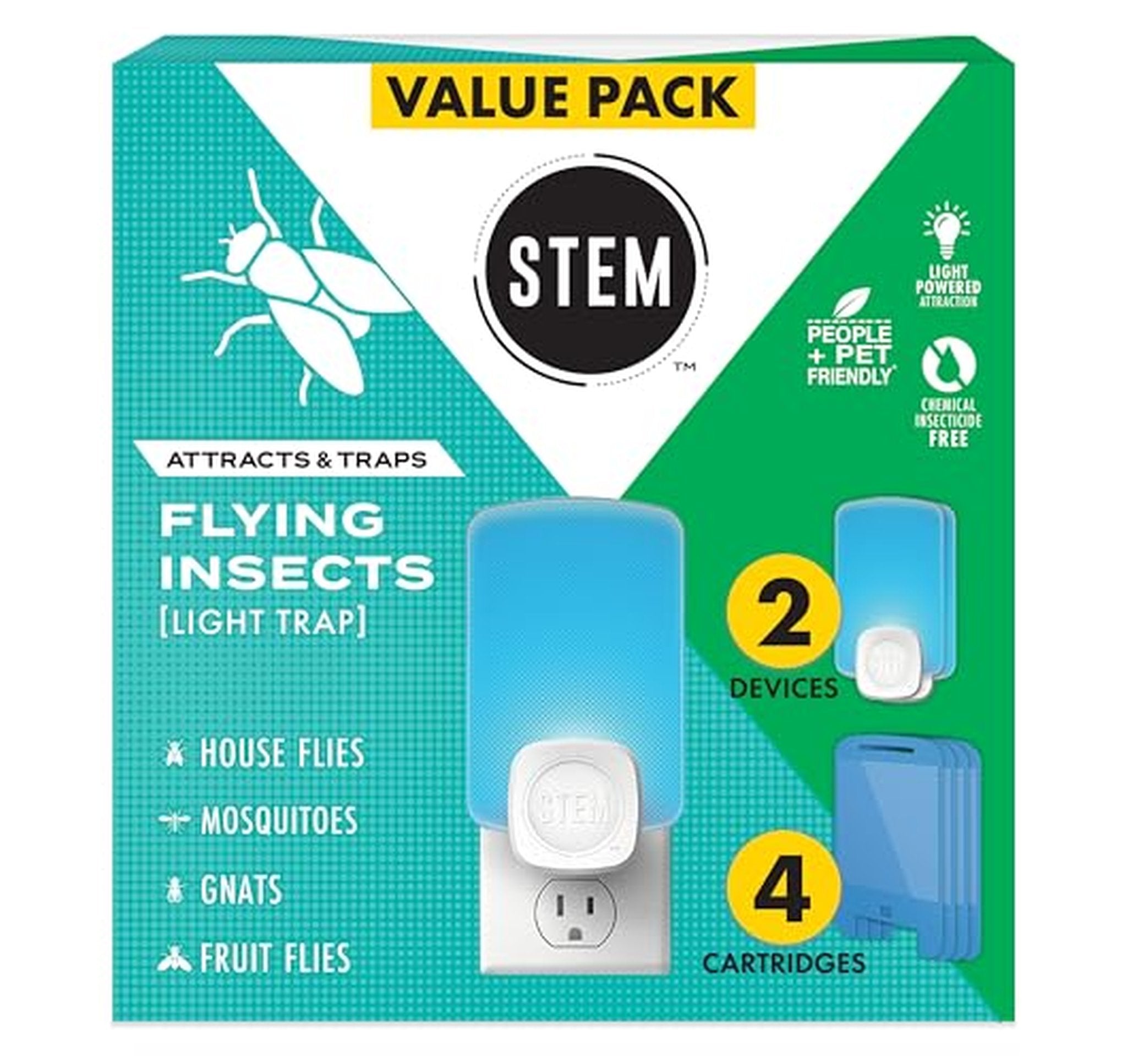 2 Pack STEM Indoor Flying Insect Trap Devices