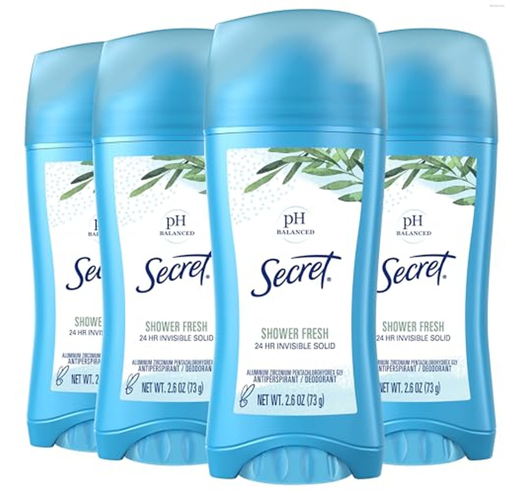 4 Pack Secret Invisible Solid Antiperspirant Deodorant 2.6 oz