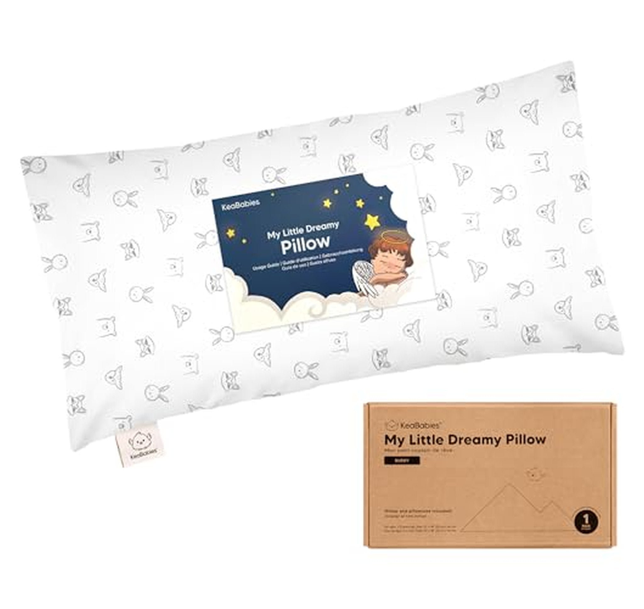 KeaBabies Organic Toddler Pillow with Pillowcase