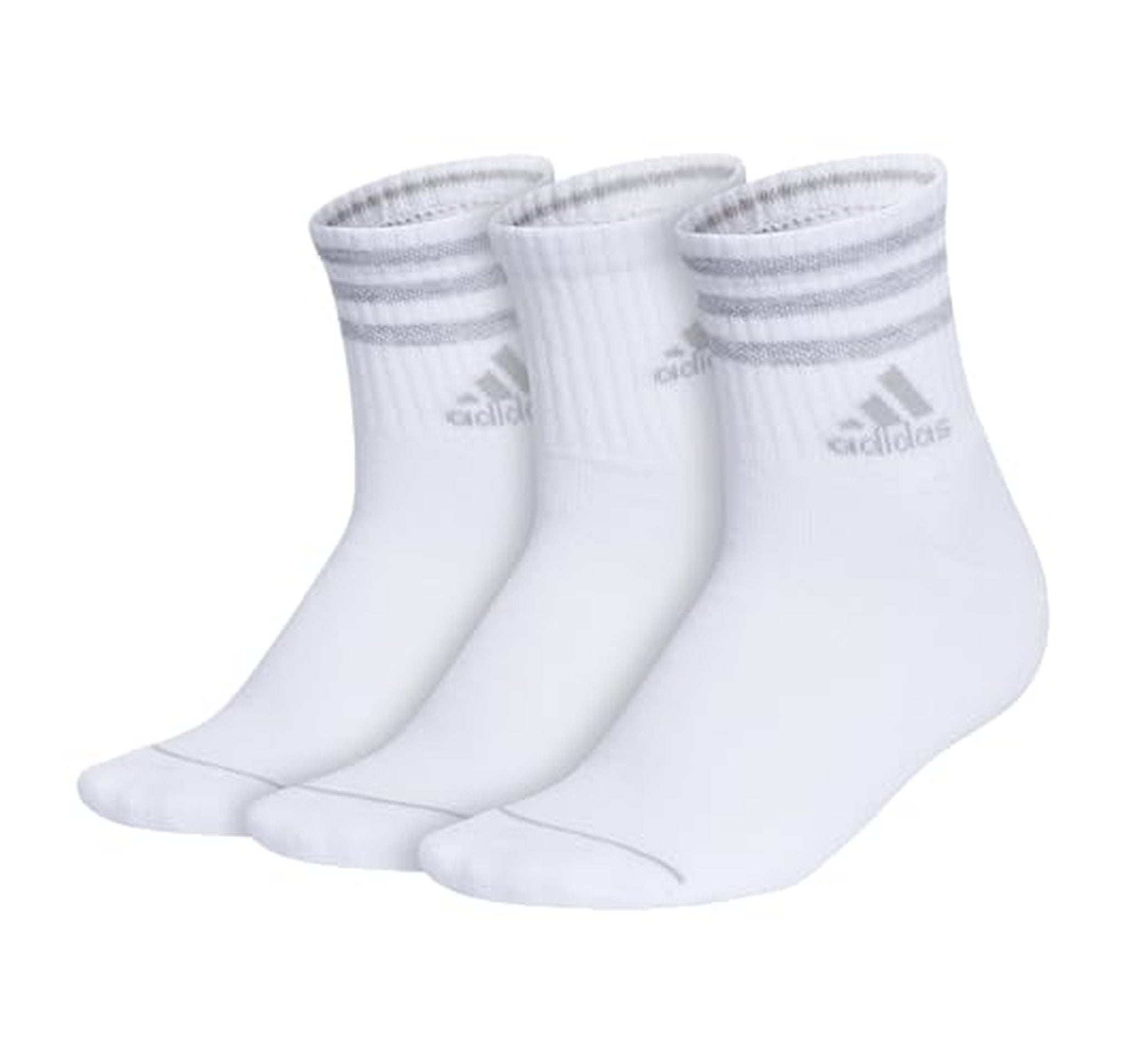 3 Pack adidas Women’s 3-Stripe Quarter Socks