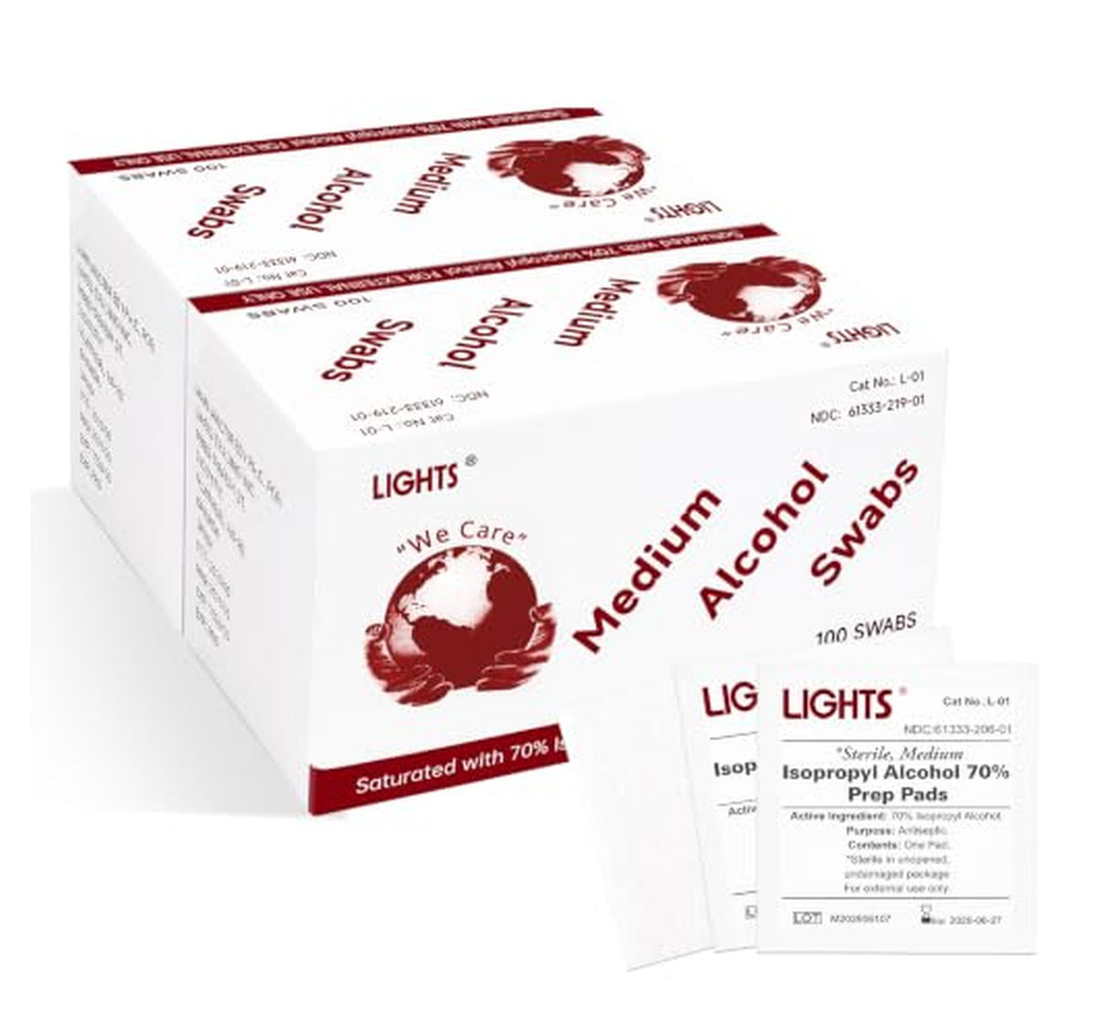 200 Count 70% Isopropyl Alcohol Prep Pads