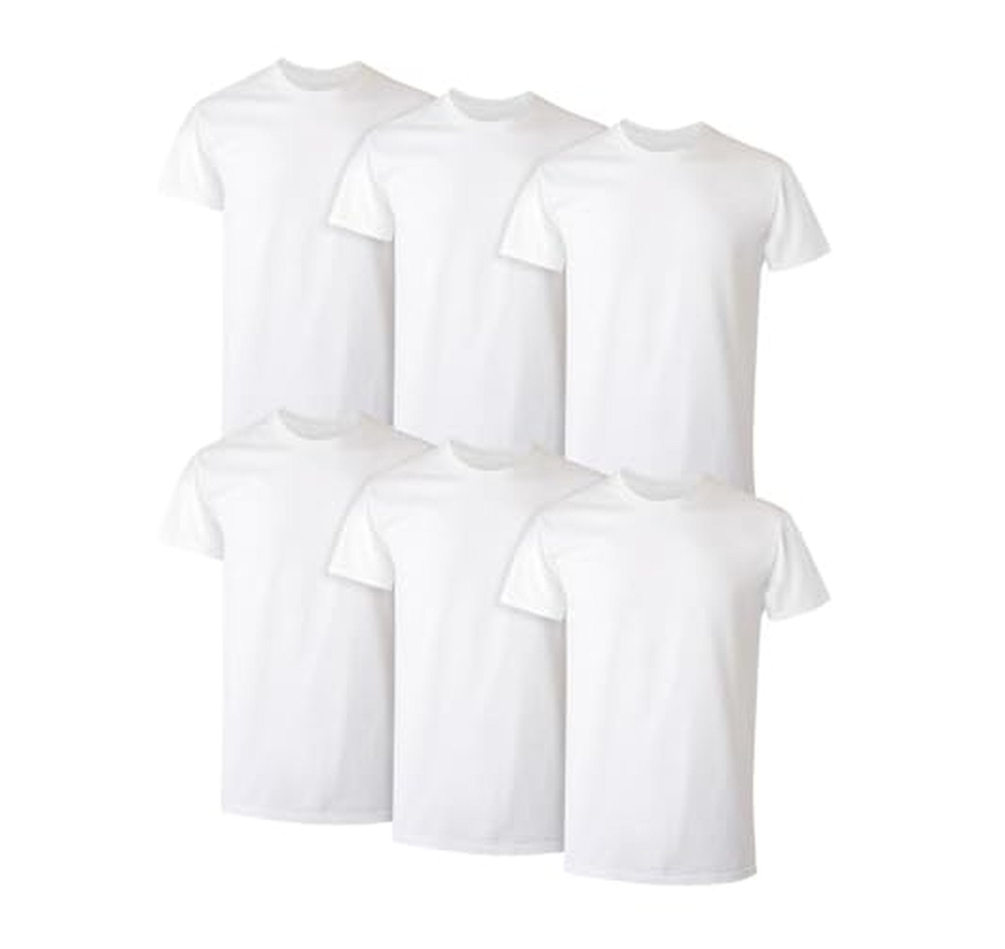 6 Pack Hanes Moisture-Wicking Cotton Crew Undershirts
