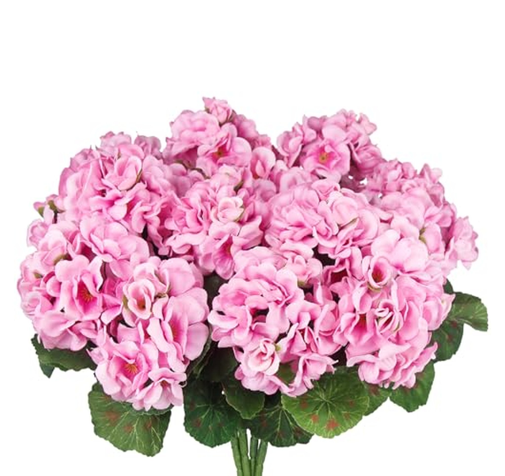 4 Pack Artificial Geranium Flowers for Outdoor Planters