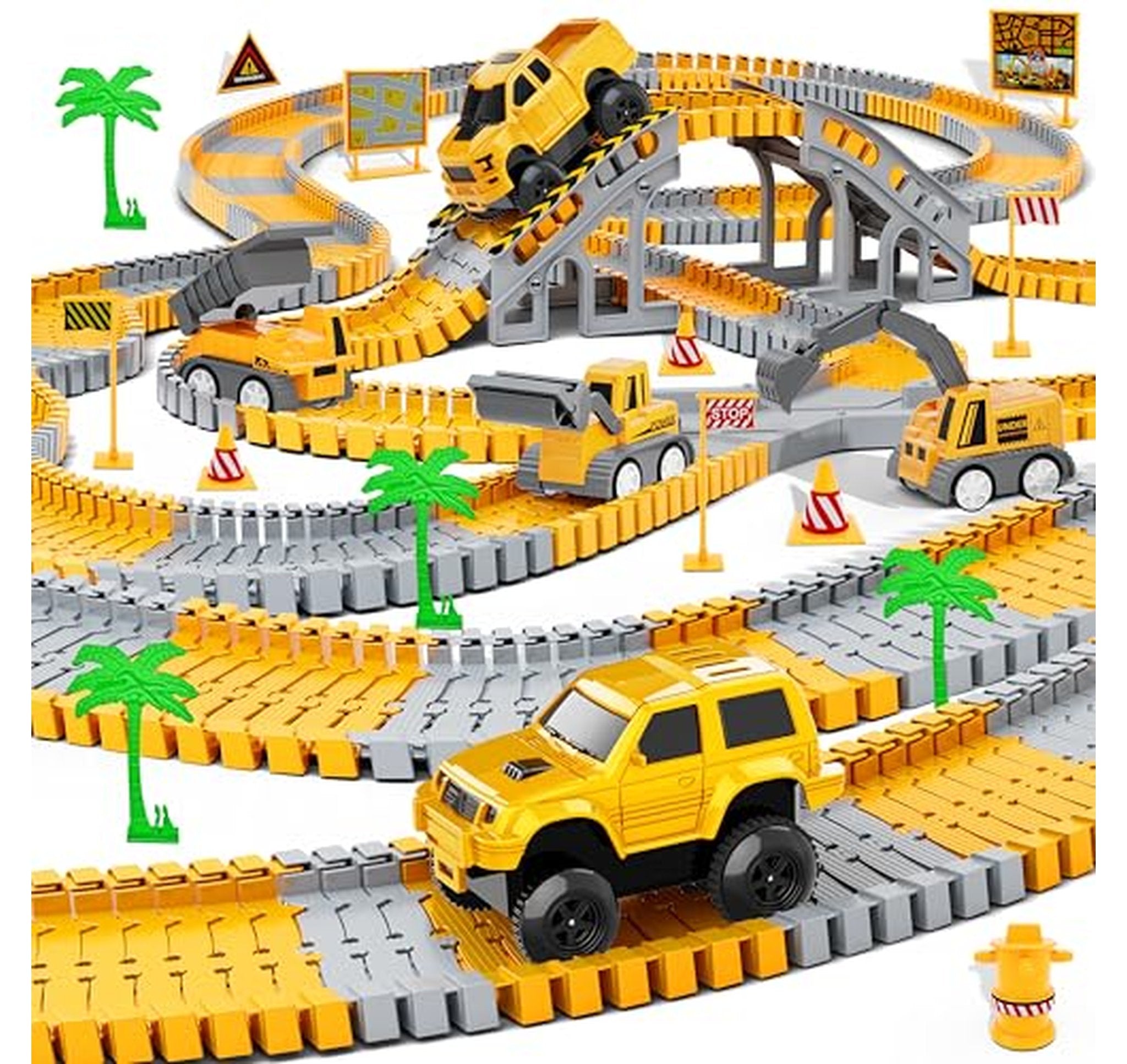 253 Piece Construction Race Track Toy Set