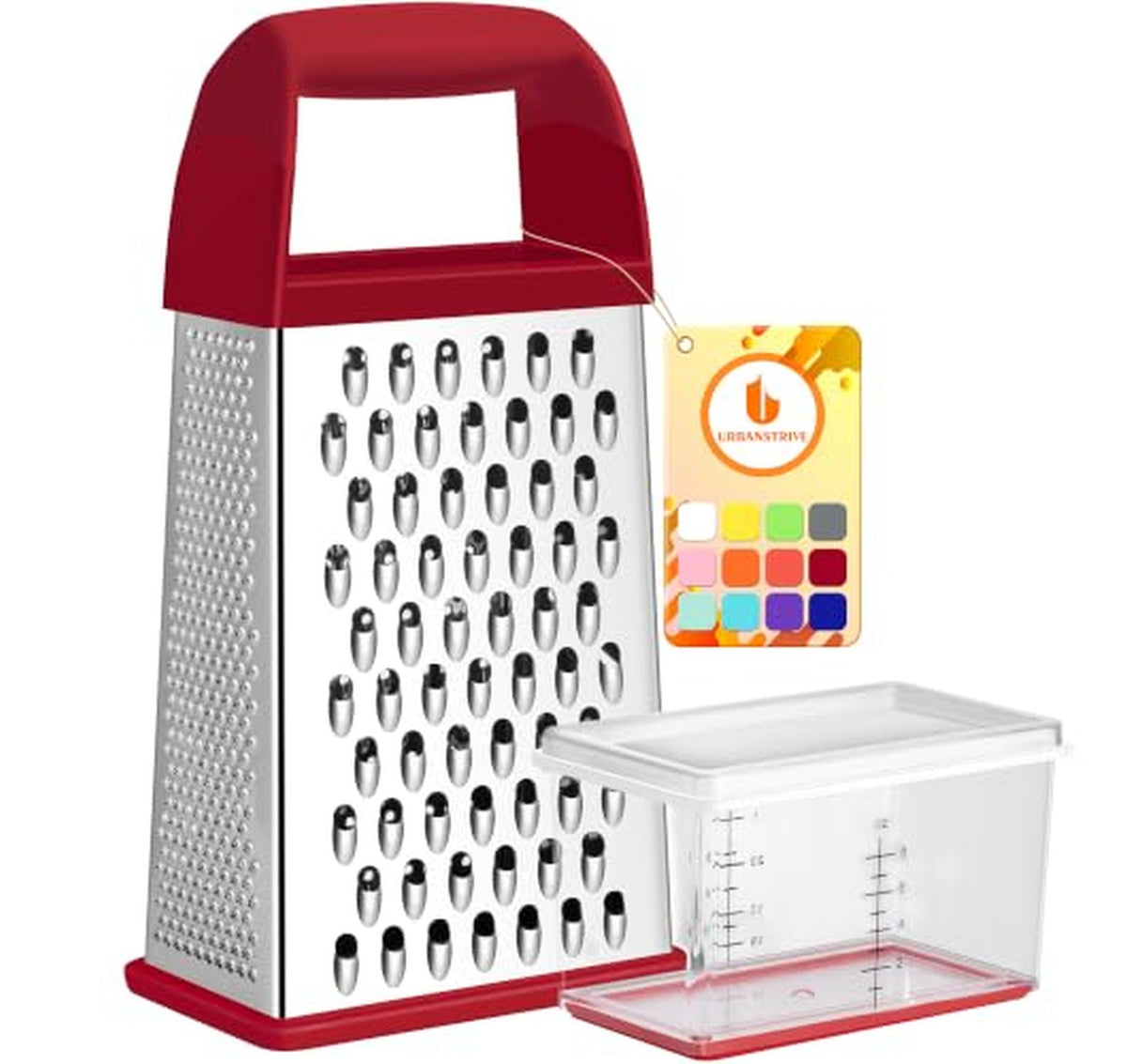 Stainless Steel 4-Sided Box Cheese and Vegetable Grater