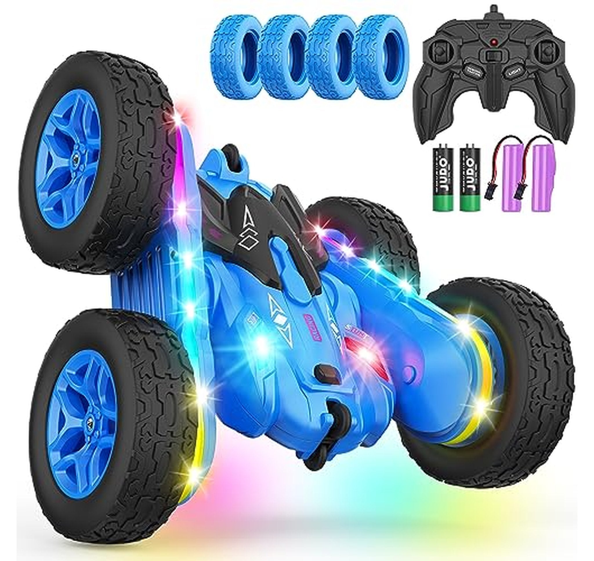 4WD Remote Control Stunt Car with LED Lights