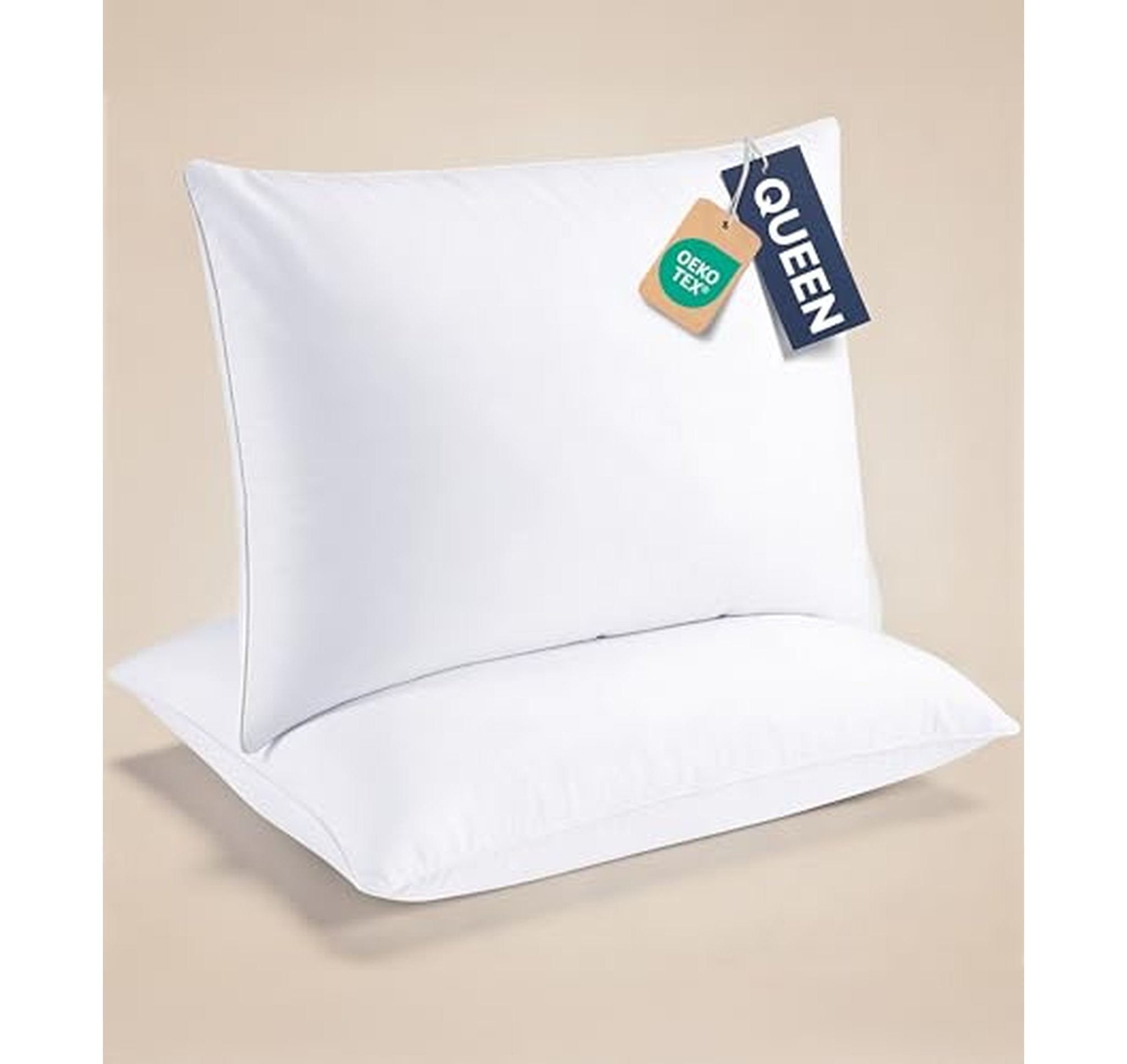 2 Pack Ultra Thin Queen Down Alternative Pillows