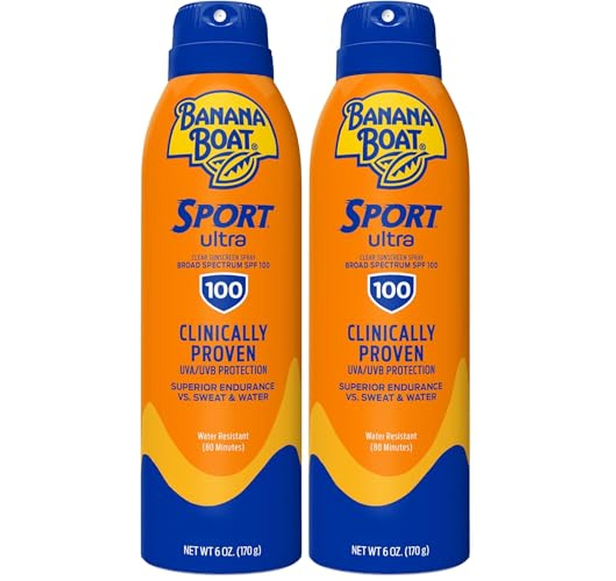 2 Pack Banana Boat Sport Ultra SPF 100 Sunscreen Spray