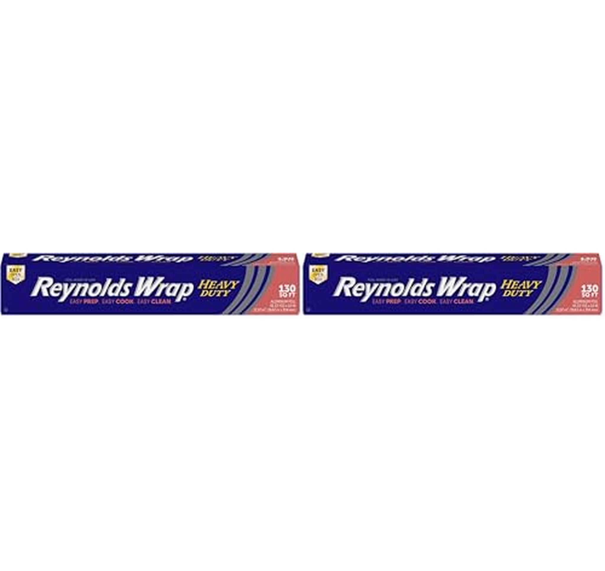 2 Pack Reynolds Heavy Duty Aluminum Foil, 130 Sq Ft