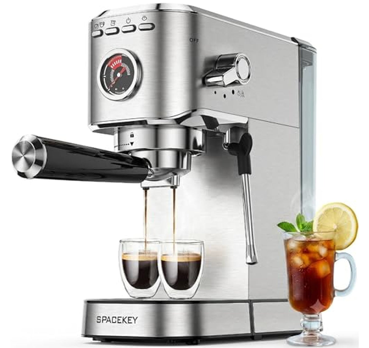 20 Bar Espresso Machine with Milk Frother, 39oz Tank