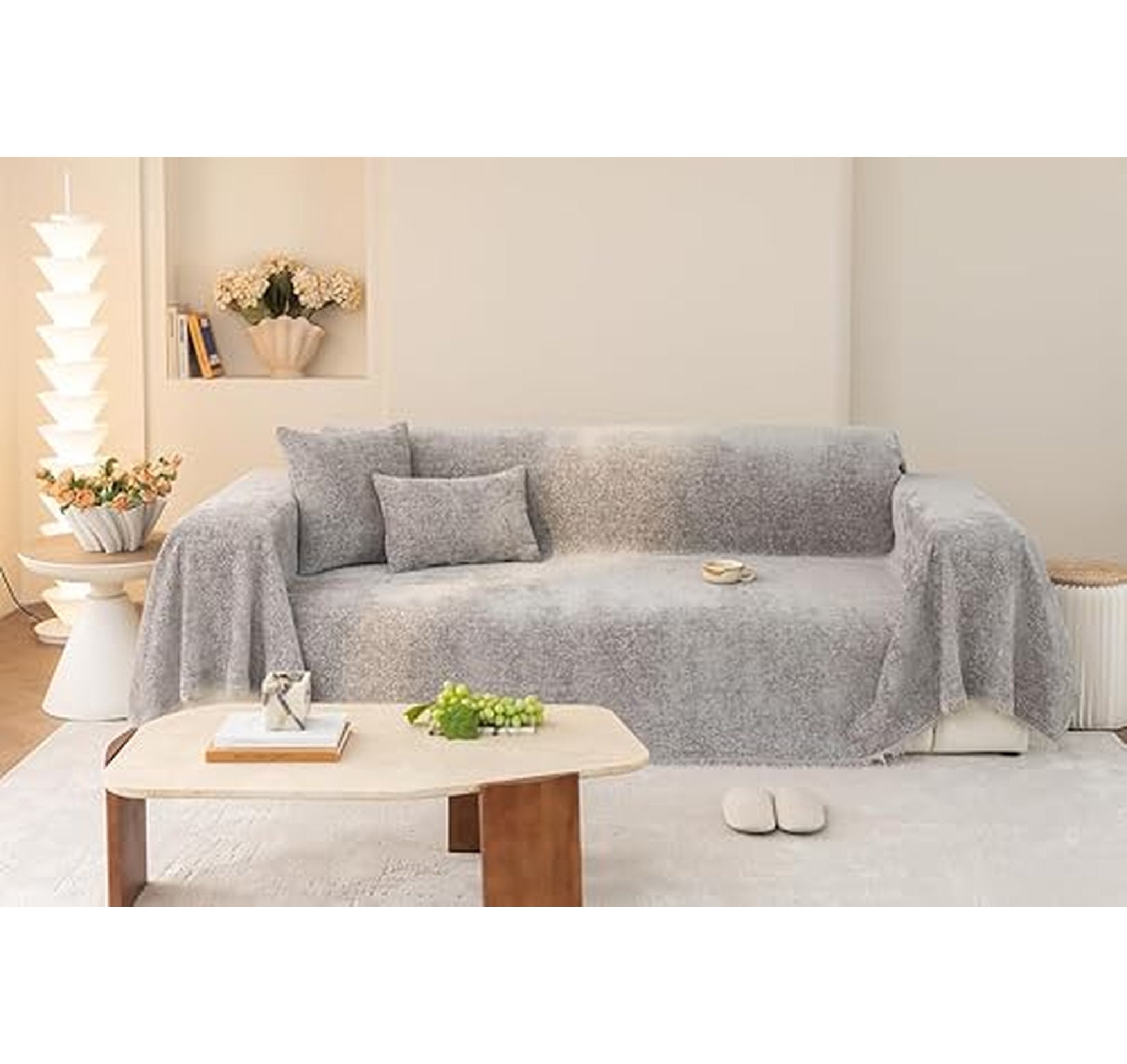 Large Chenille Sofa Cover Furniture Protector Slipcover