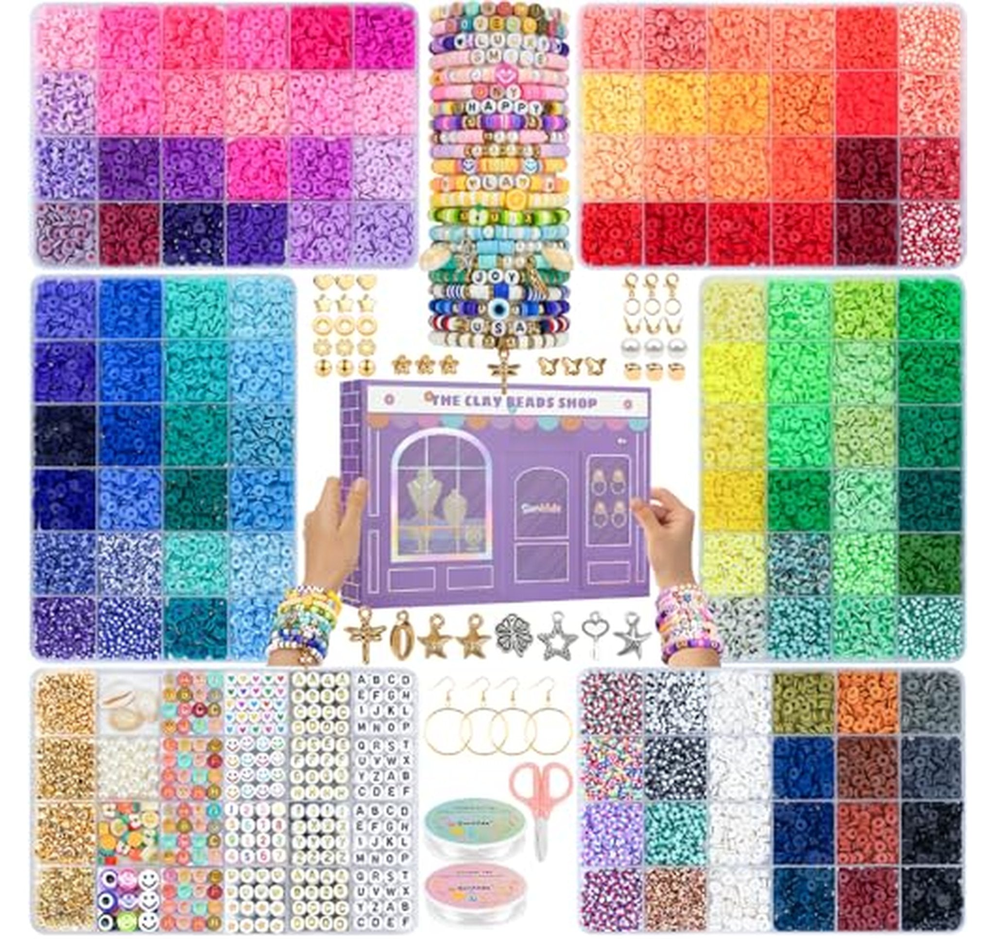30,000 Piece Clay Bead Bracelet Making Kit