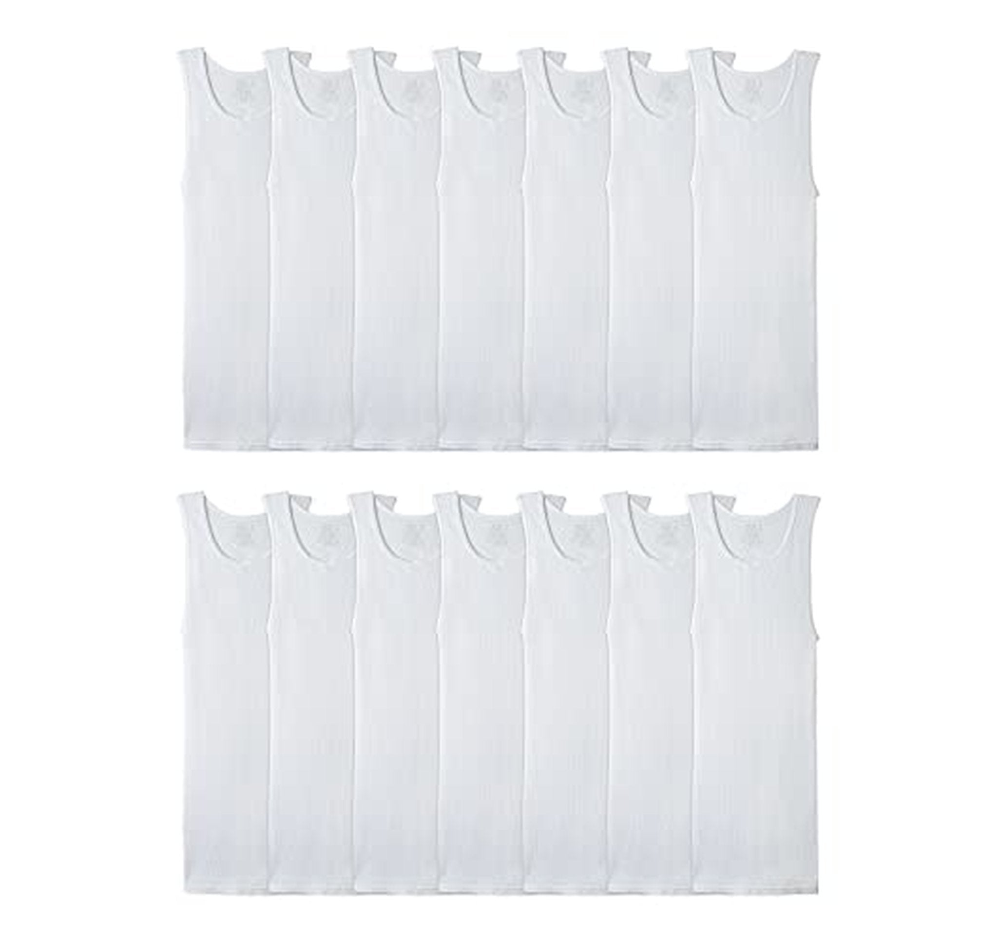 14 Pack Fruit of the Loom Moisture Wicking Tank Undershirts