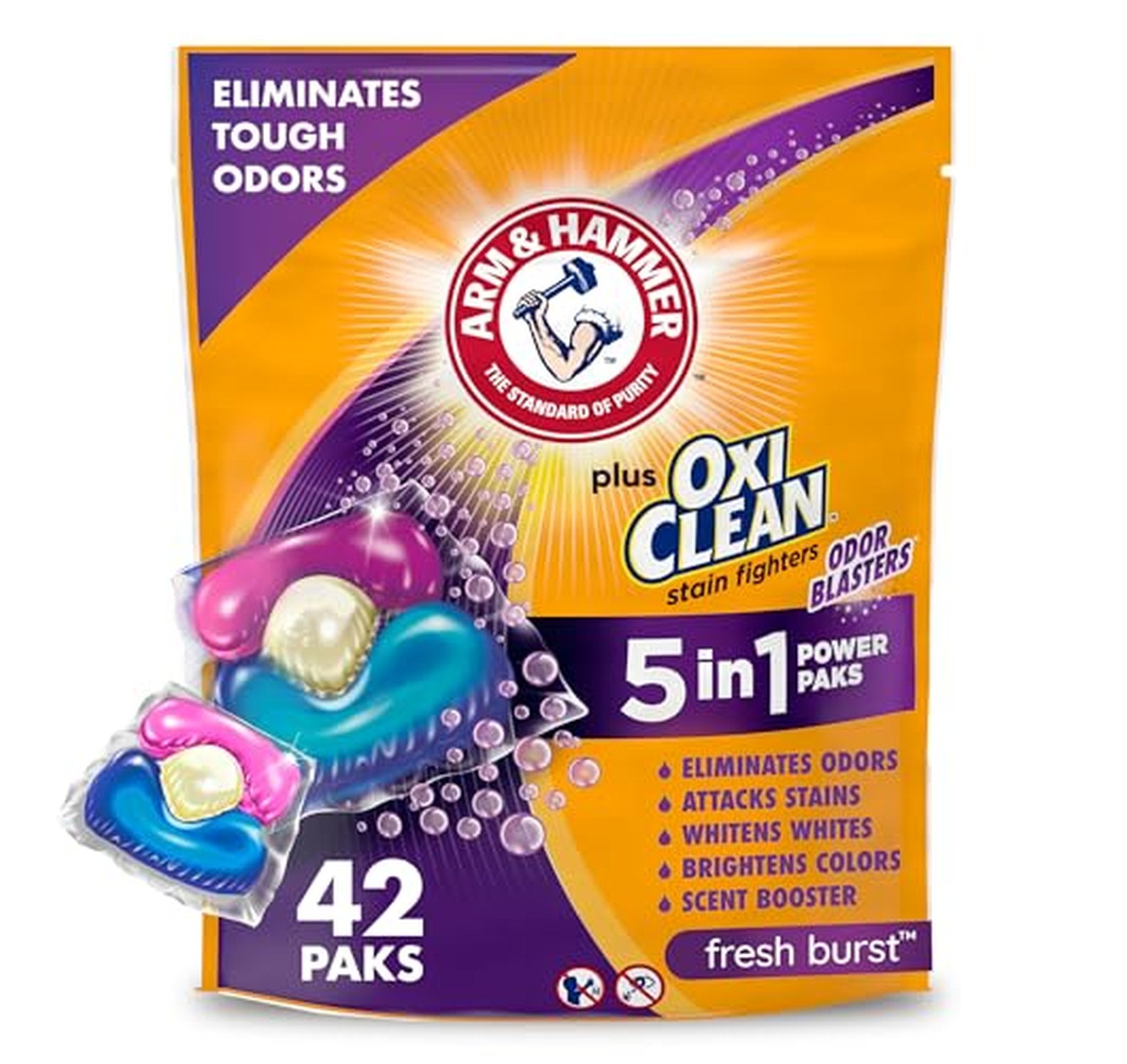 42 Count Arm & Hammer OxiClean Odor Blaster Paks