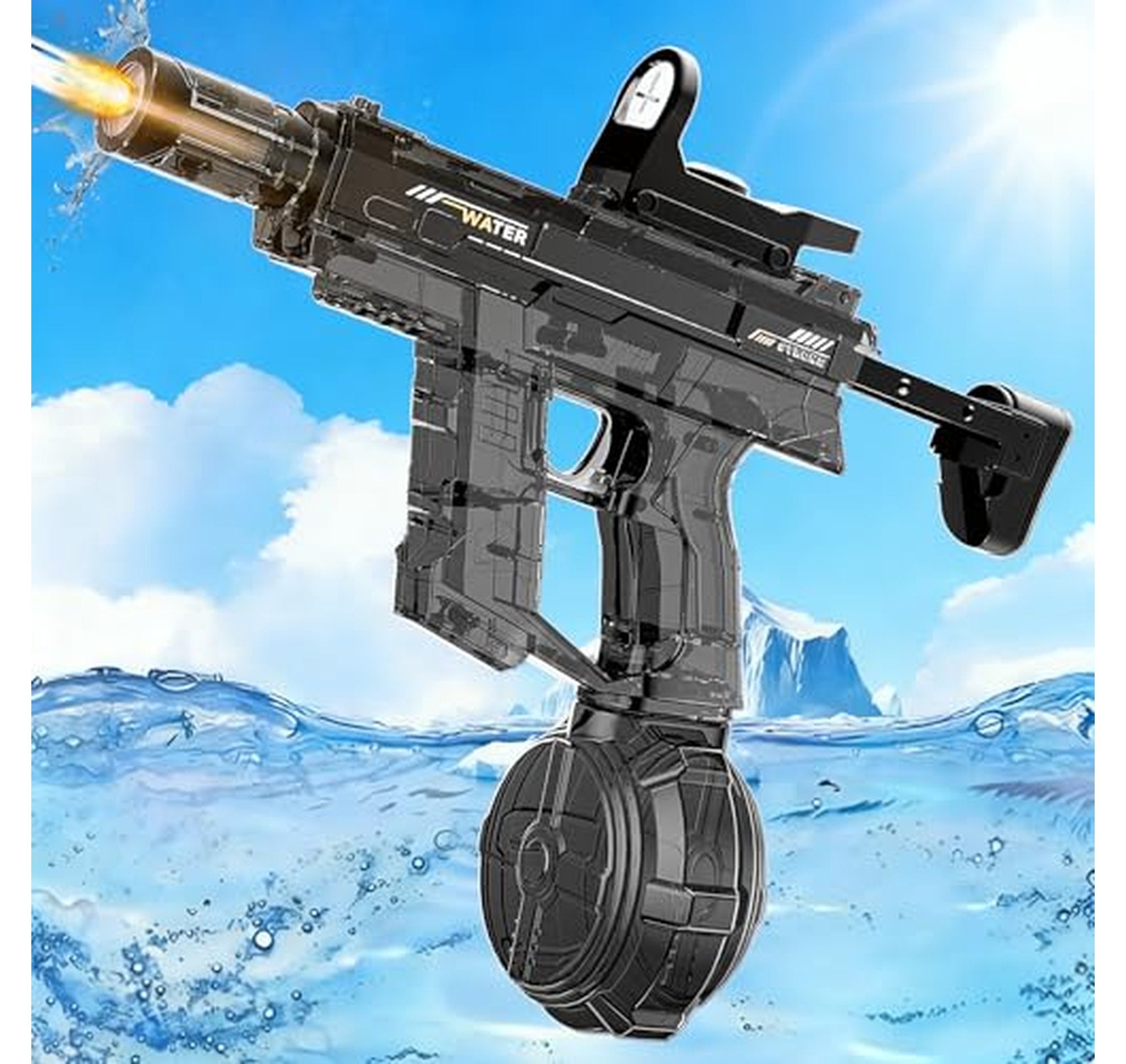 Electric Automatic Water Gun Long Range High Capacity