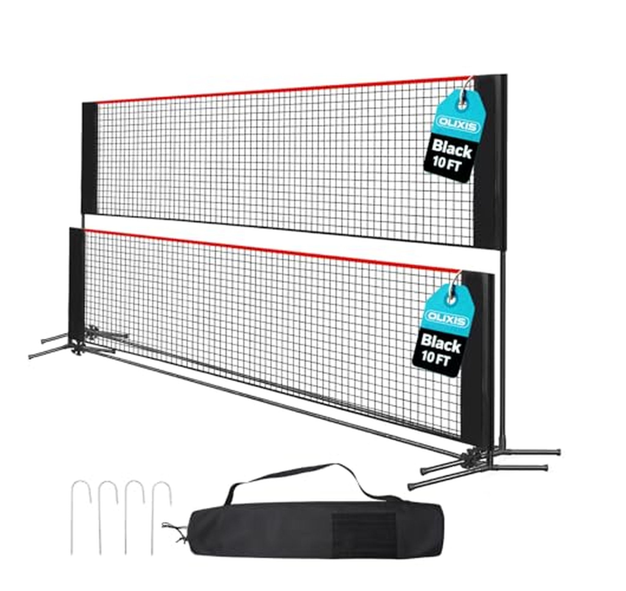 Adjustable Badminton Pickleball Tennis Net with Carry Bag