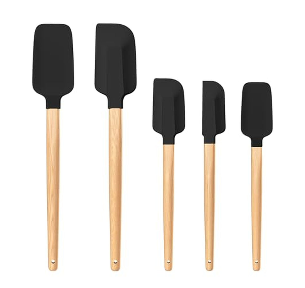 5 Piece High Heat Resistant Silicone Spatula Set