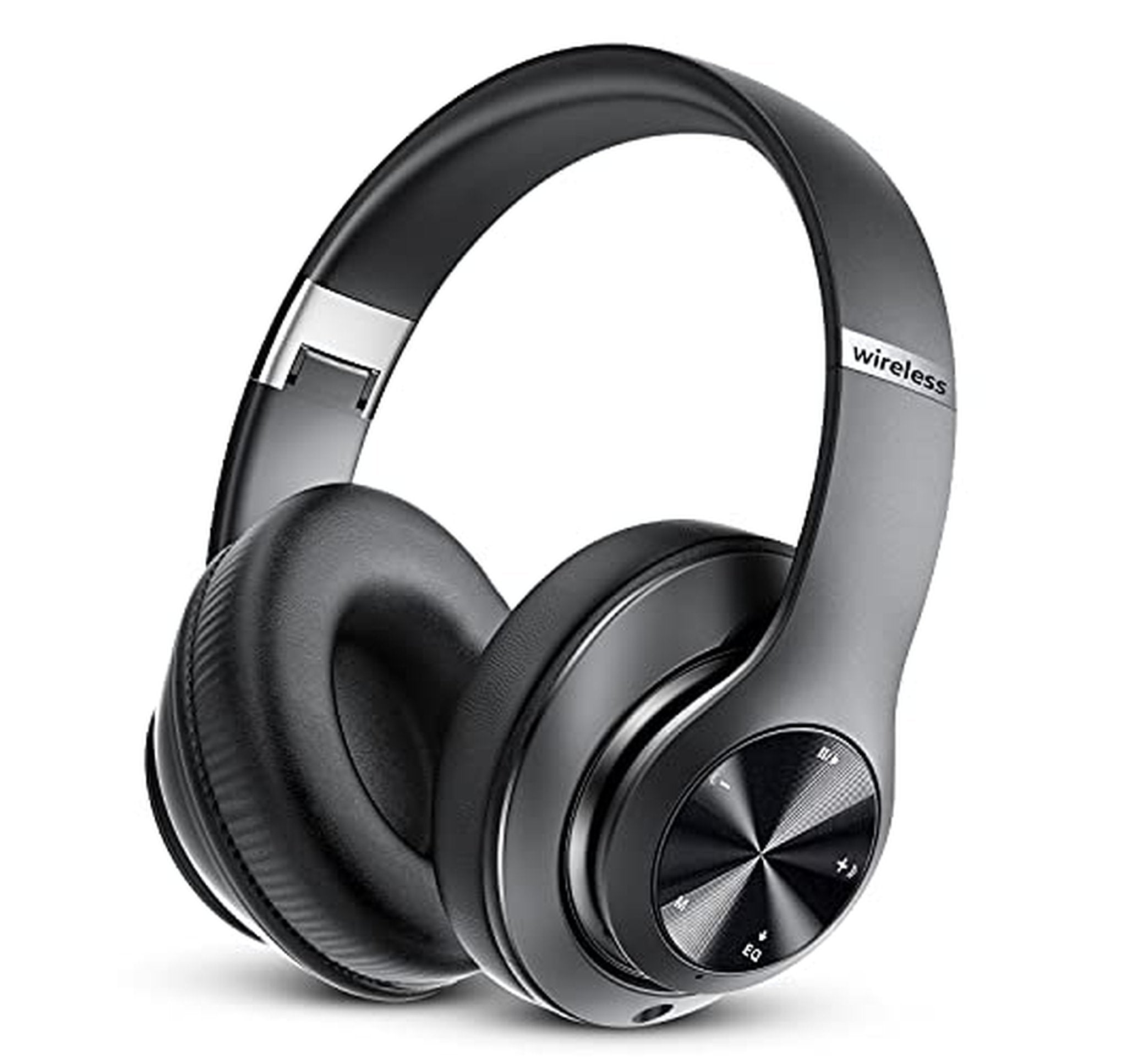 Wireless Over-Ear Bluetooth Headphones with Mic, 60-Hour Playtime