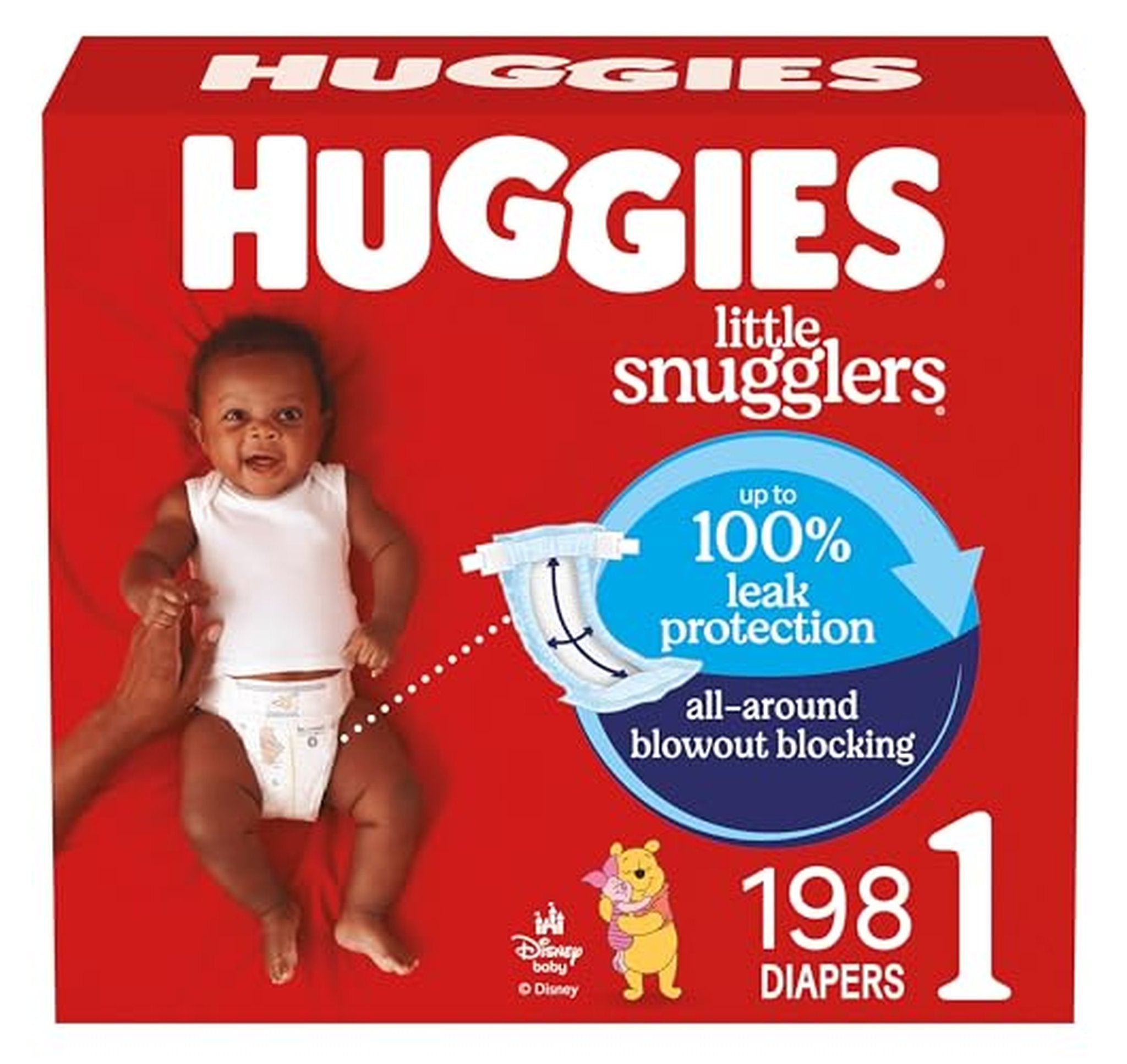 3 Pack 198 Count Huggies Little Snugglers Baby Diapers