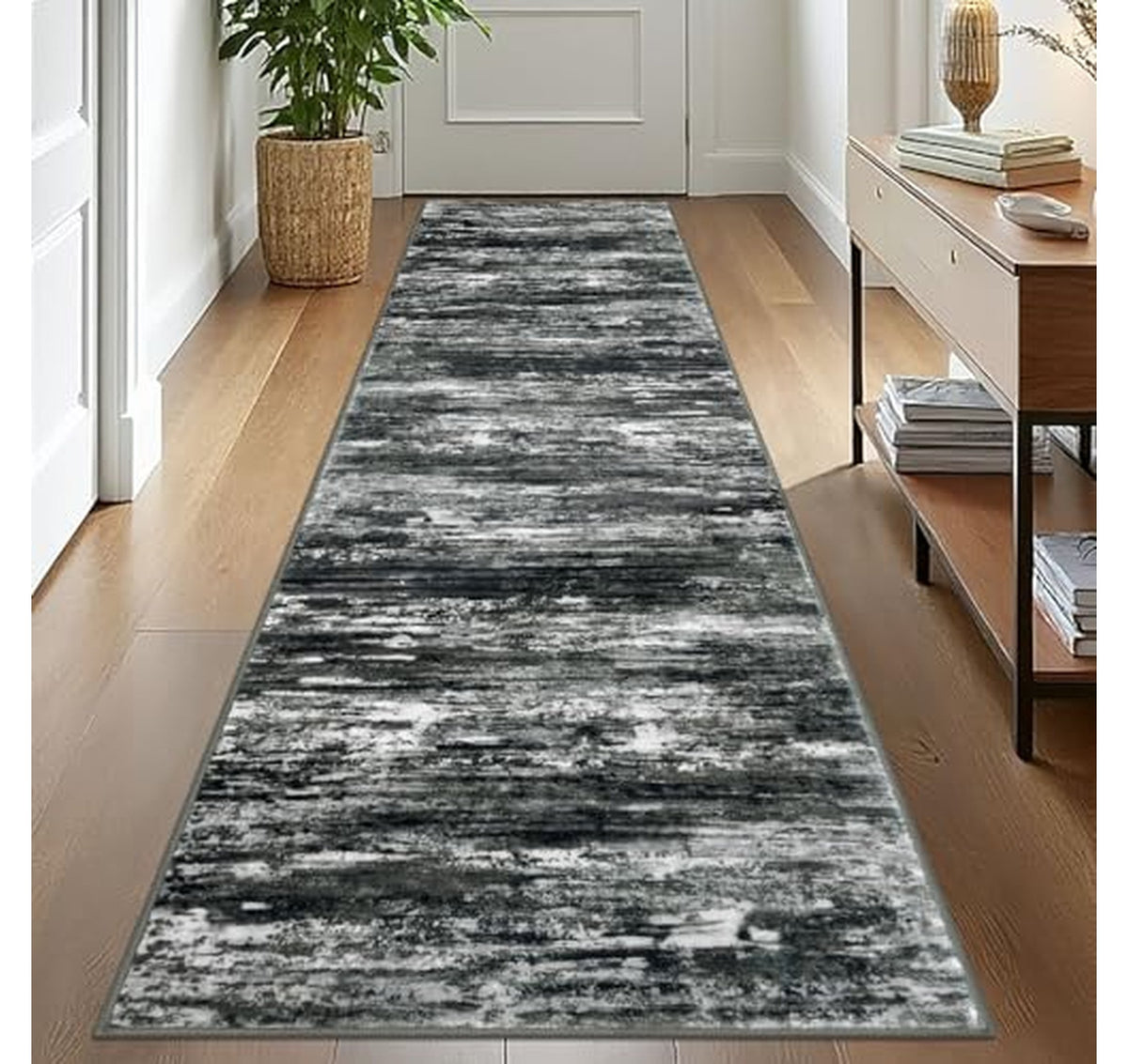 Modern Abstract Washable Non-Slip Runner Rug