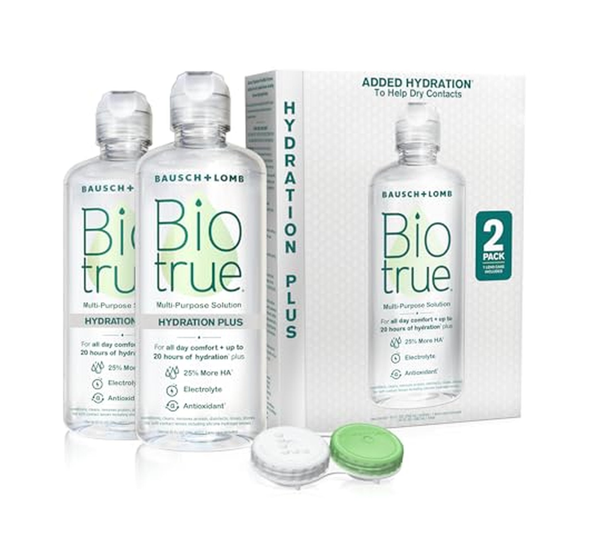 2 Pack Biotrue Hydration Plus Contact Lens Solution