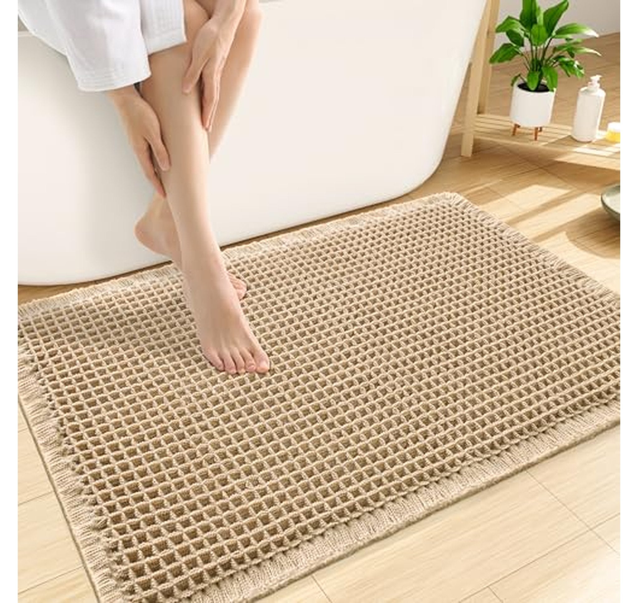 Waffle Weave Non Slip Quick Dry Bath Mat