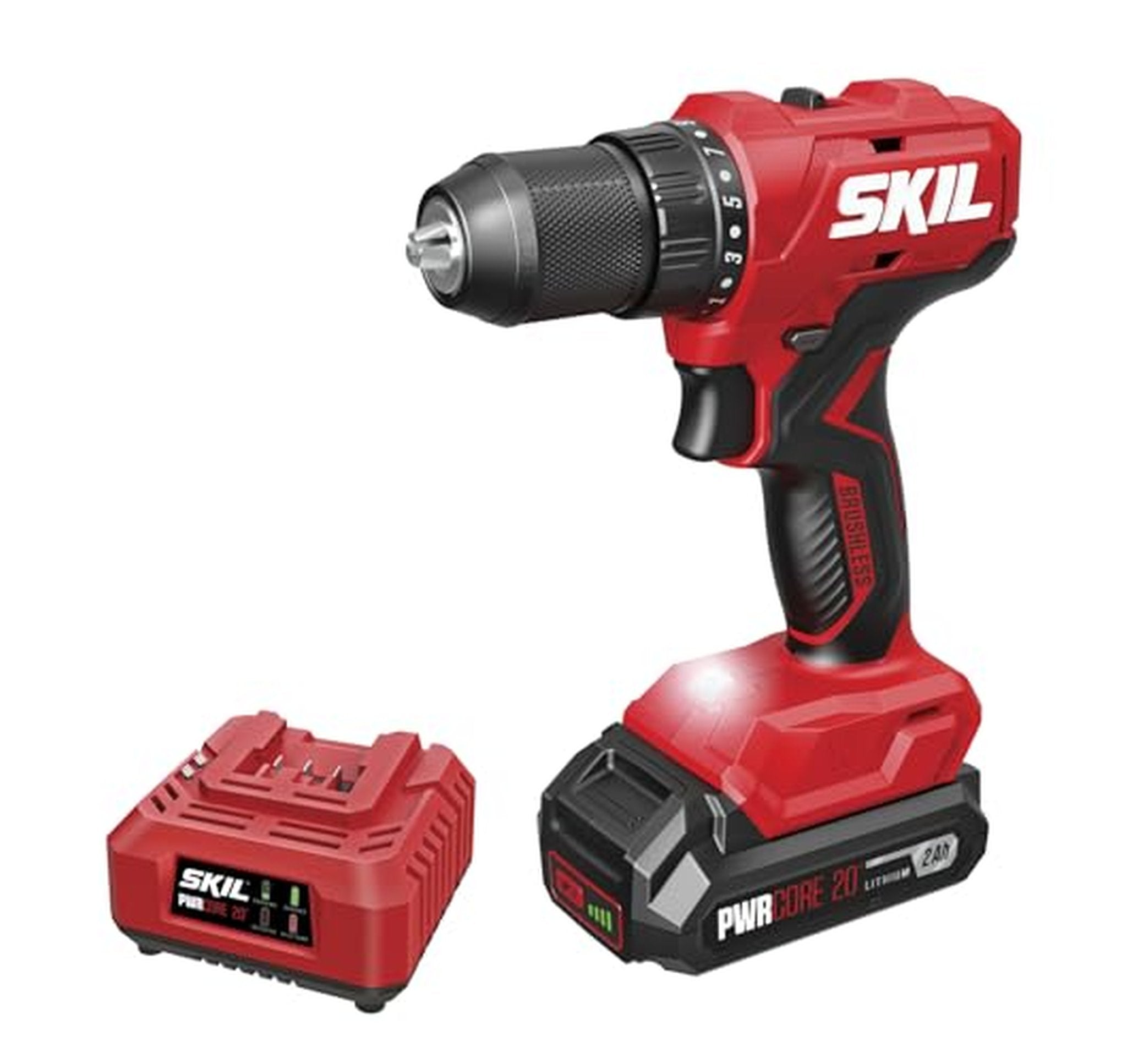 Skil 20V Brushless 1/2-Inch Cordless Drill Driver Kit