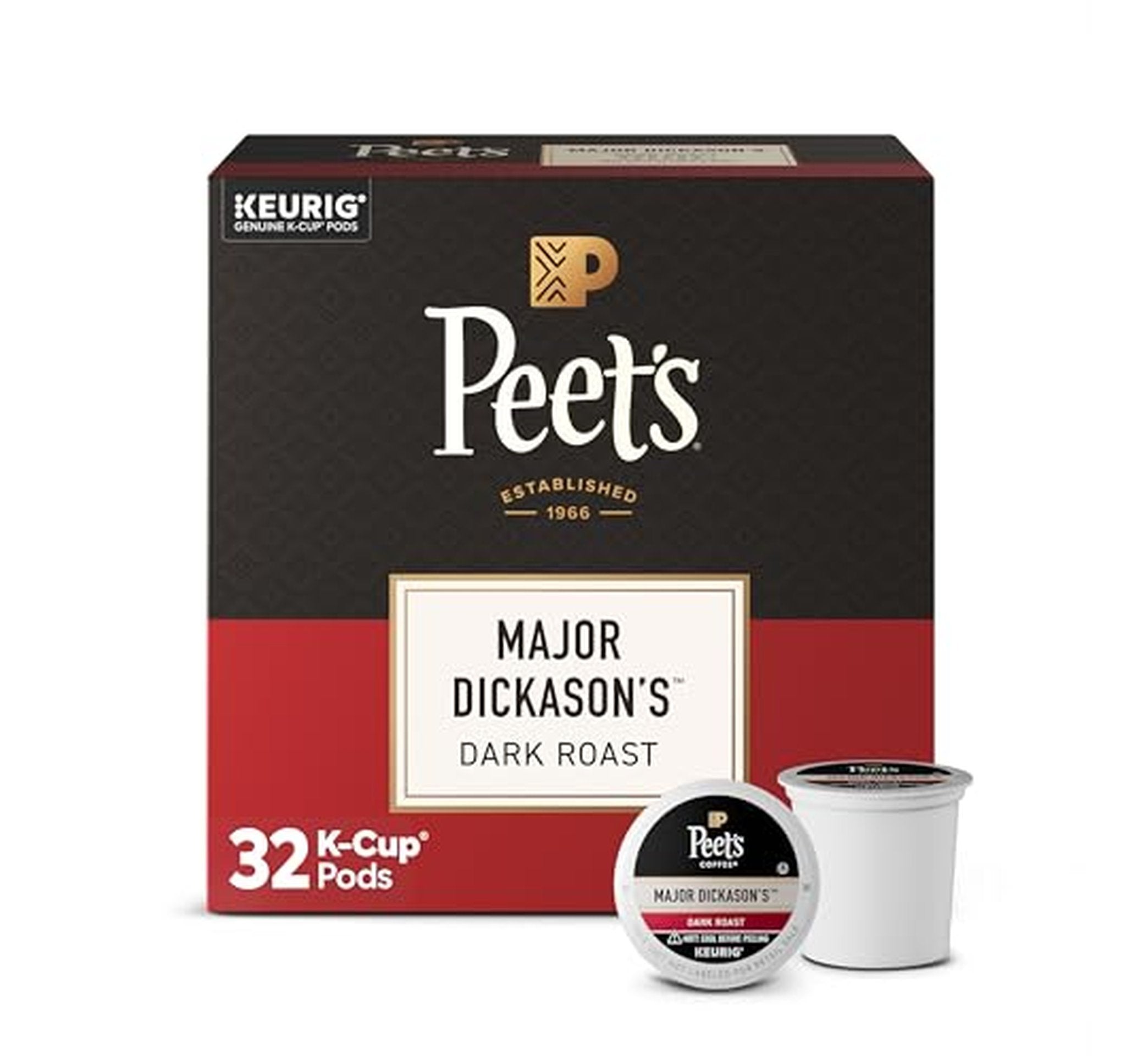 32 Count Peet's Coffee Dark Roast K-Cup Pods