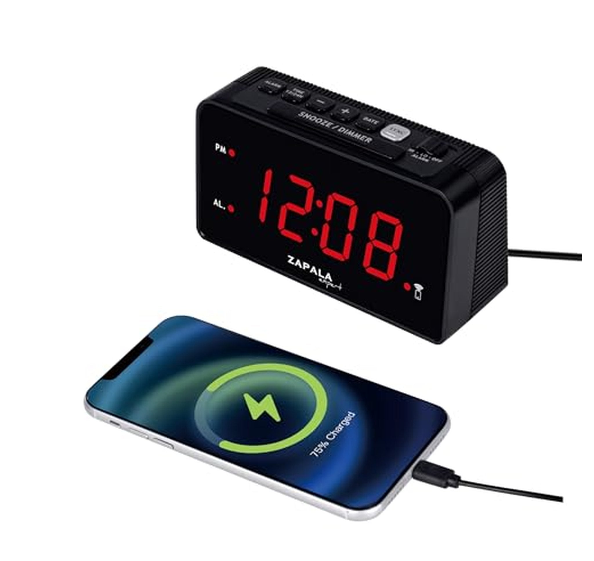 Loud LED Digital Alarm Clock with USB Charging