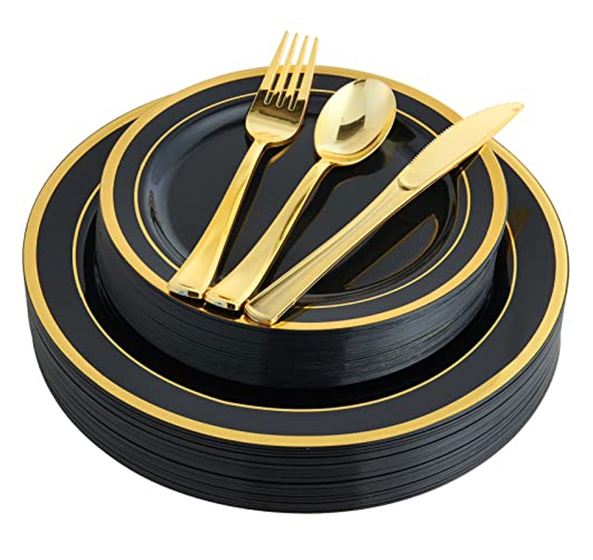 125 Count Plastic Dinnerware Set with Silverware