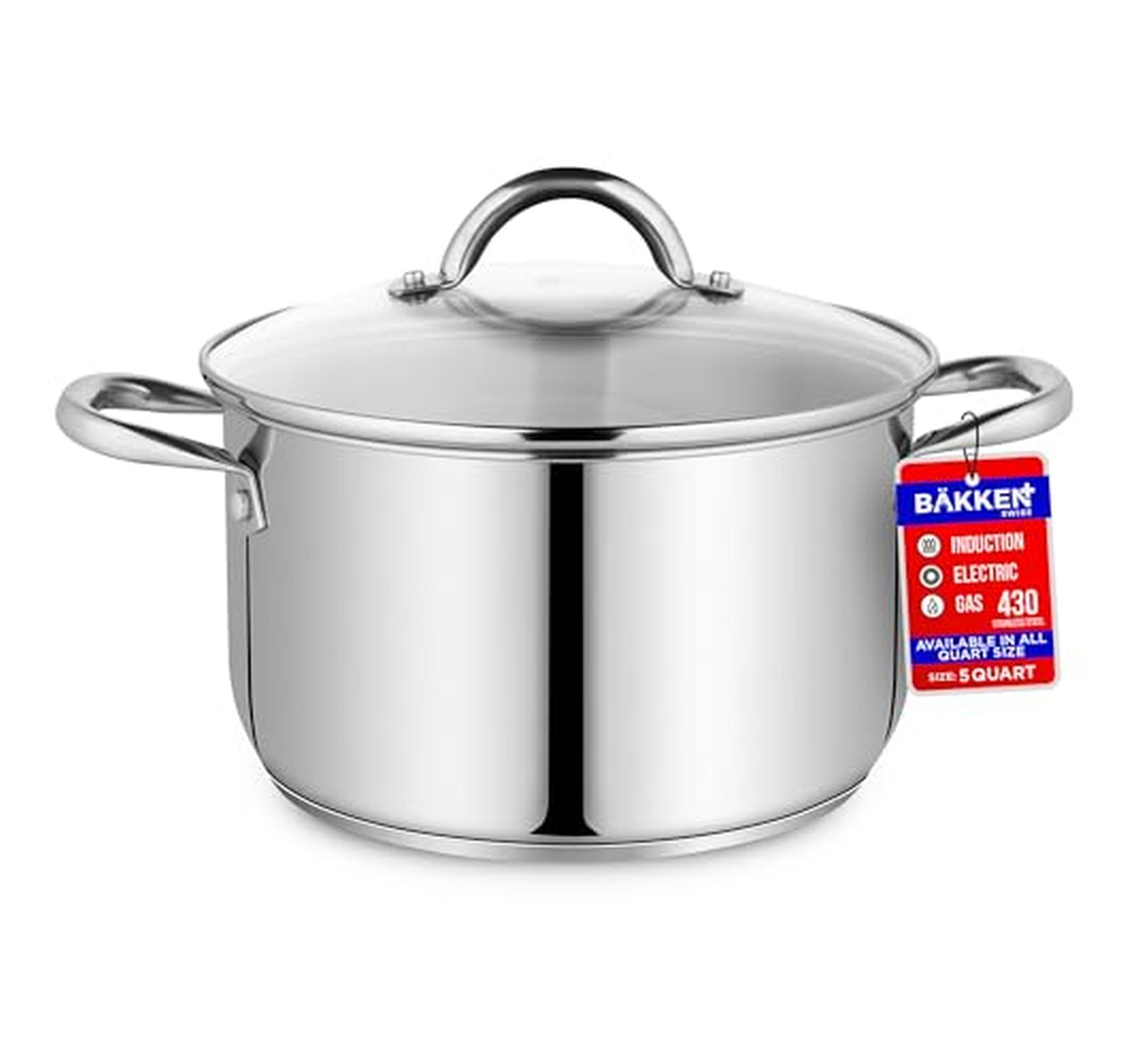 5 Quart Stainless Steel Stock Pot with Lid