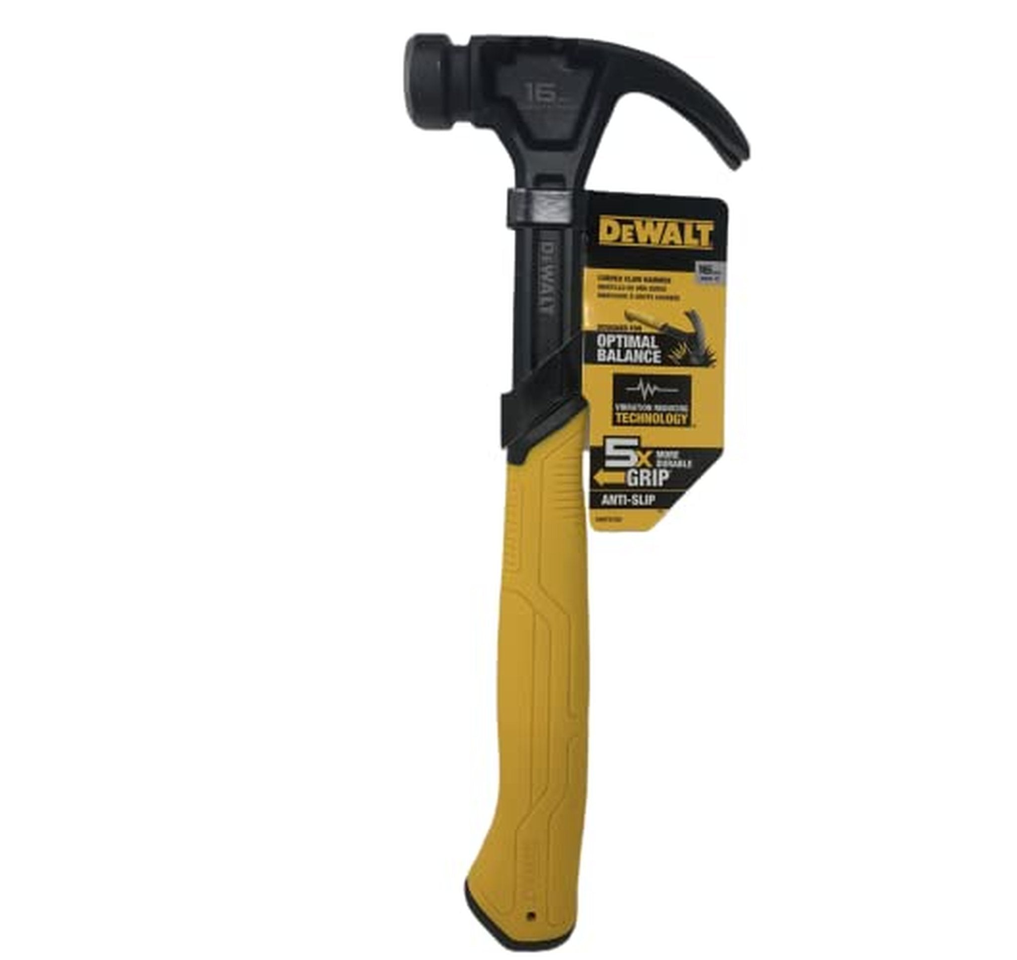 DEWALT 16 oz Smooth Face Curved Claw Hammer