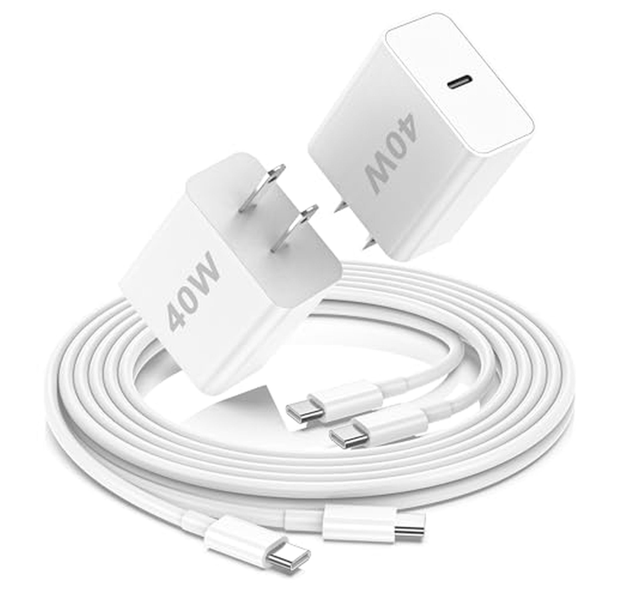 40W USB C iPhone Charger Block with Cable
