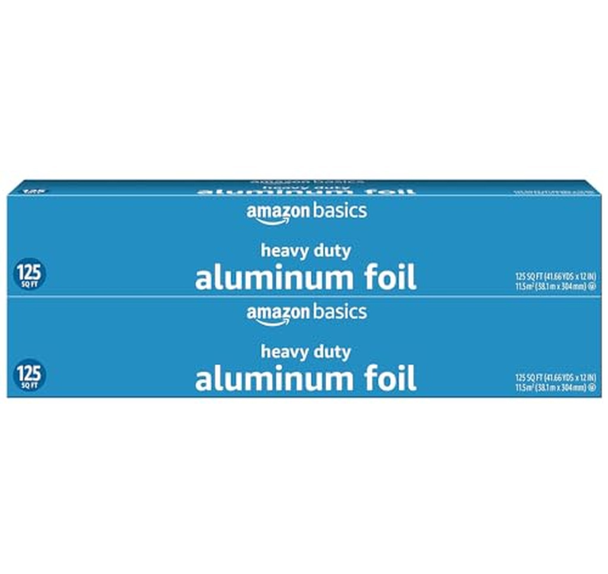 2 Pack Amazon Basics Heavy Duty Aluminum Foil Rolls 125FT Each
