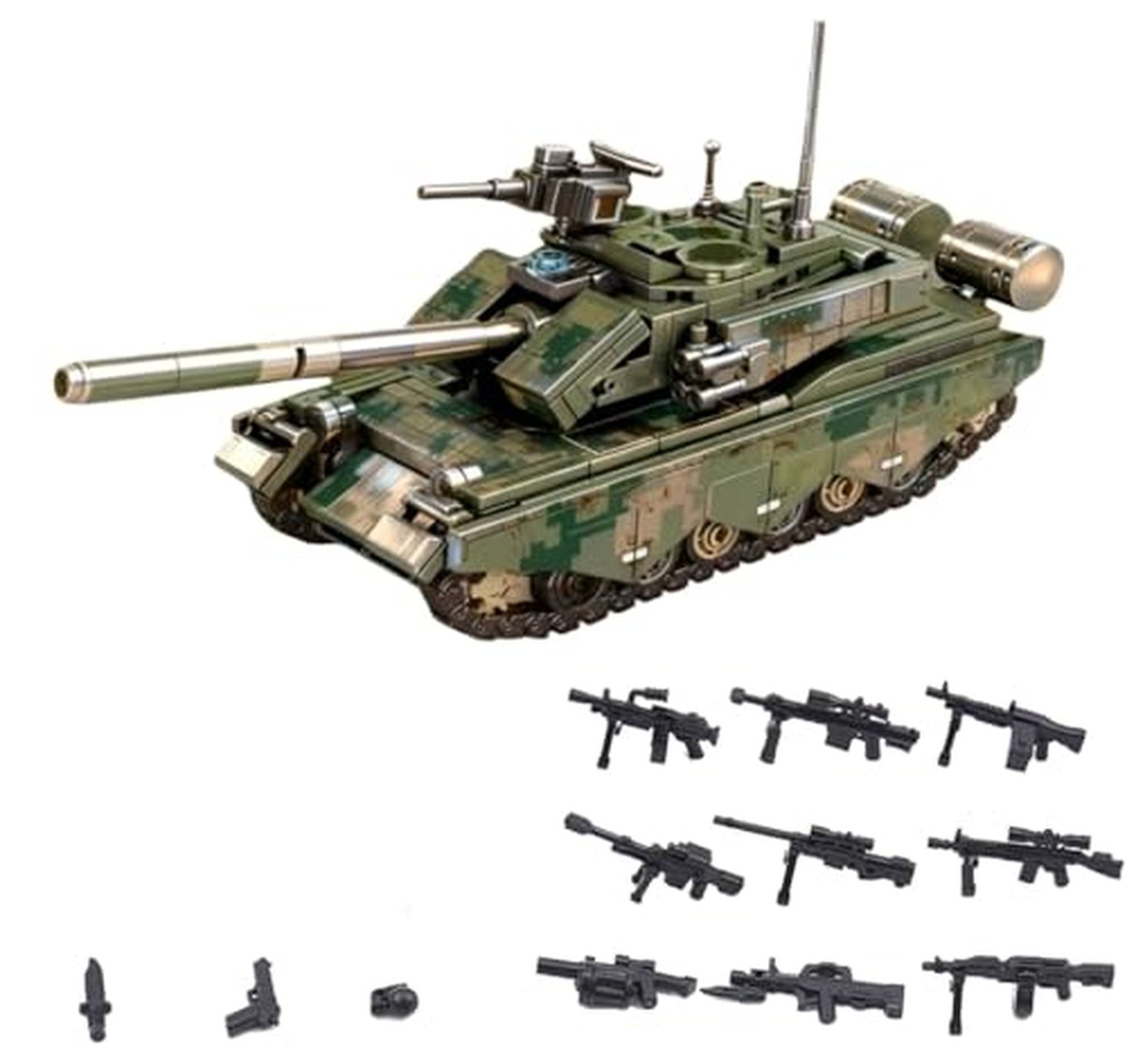 Army Military Minifigures Chinese Type 99 Tank Building Set