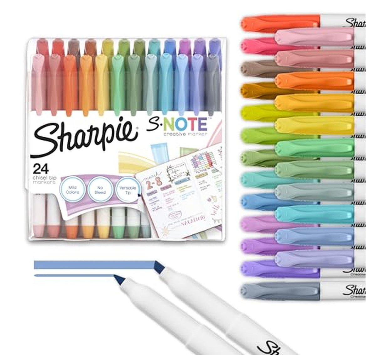 24 Count Sharpie S-Note No-Bleed Highlighters