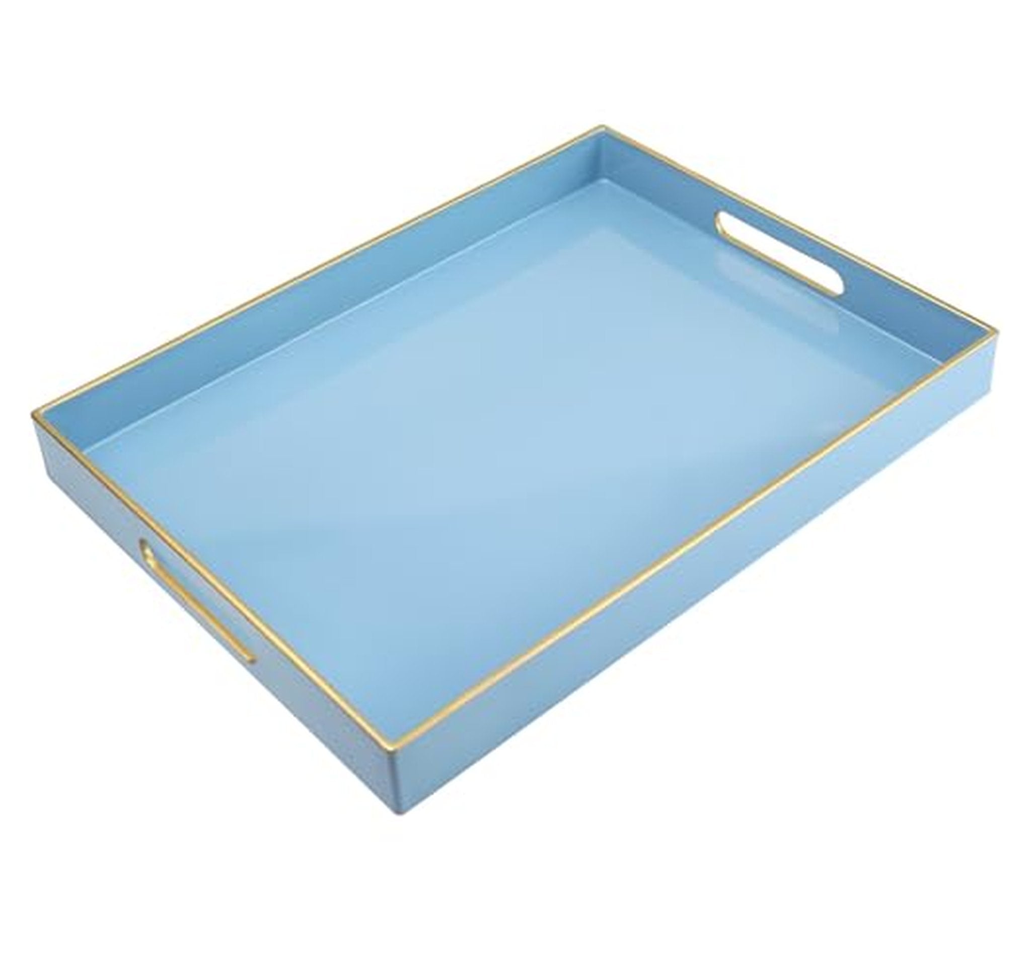 Rectangular Plastic Serving Tray for Ottoman and Coffee Table